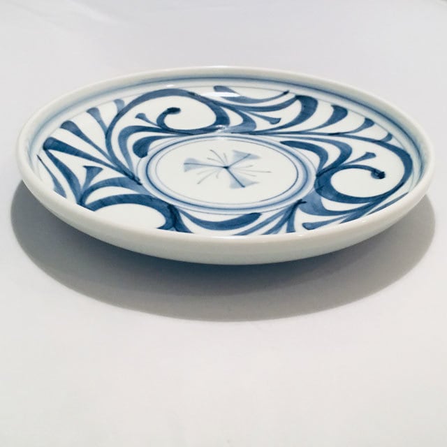 砥部焼／梅山窯】6寸丸皿・切立（唐草） | 砥部焼専門店／砥部焼の浜陶