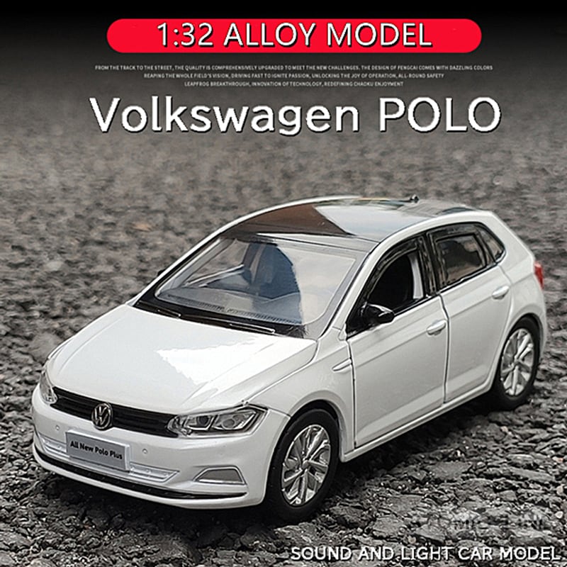 フォルクスワーゲン POLO ポロ 1/32 ミニカー 全3色 ライト点灯