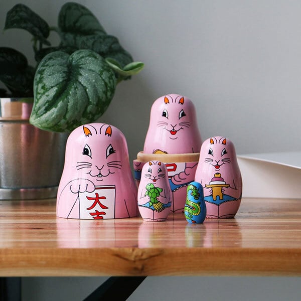 Happy New Rabbit Matryoshka ハッピー ニュー ラビット