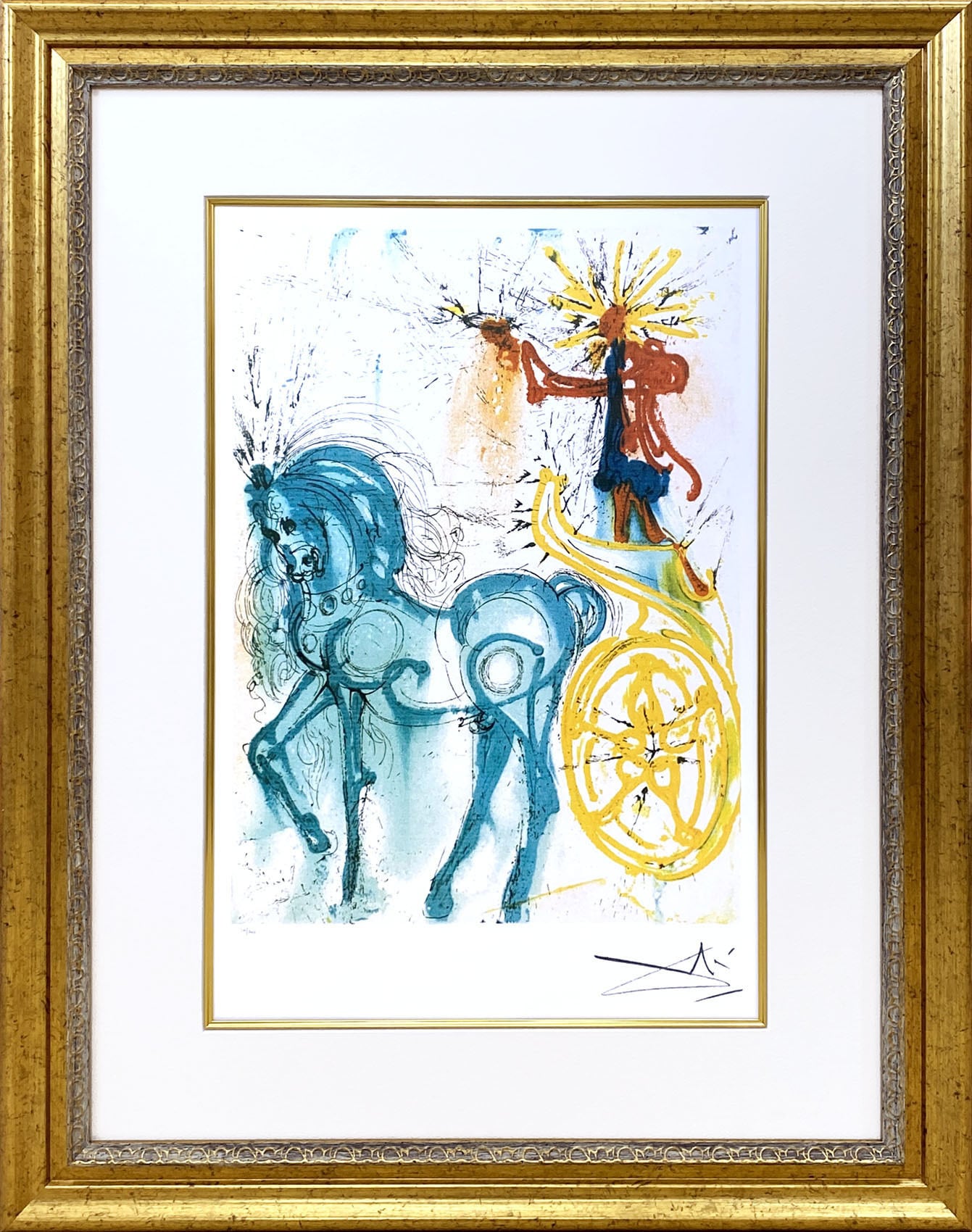 サルバドール ダリ「勝利の馬」額縁4色選択可能 作品証明書 展示用