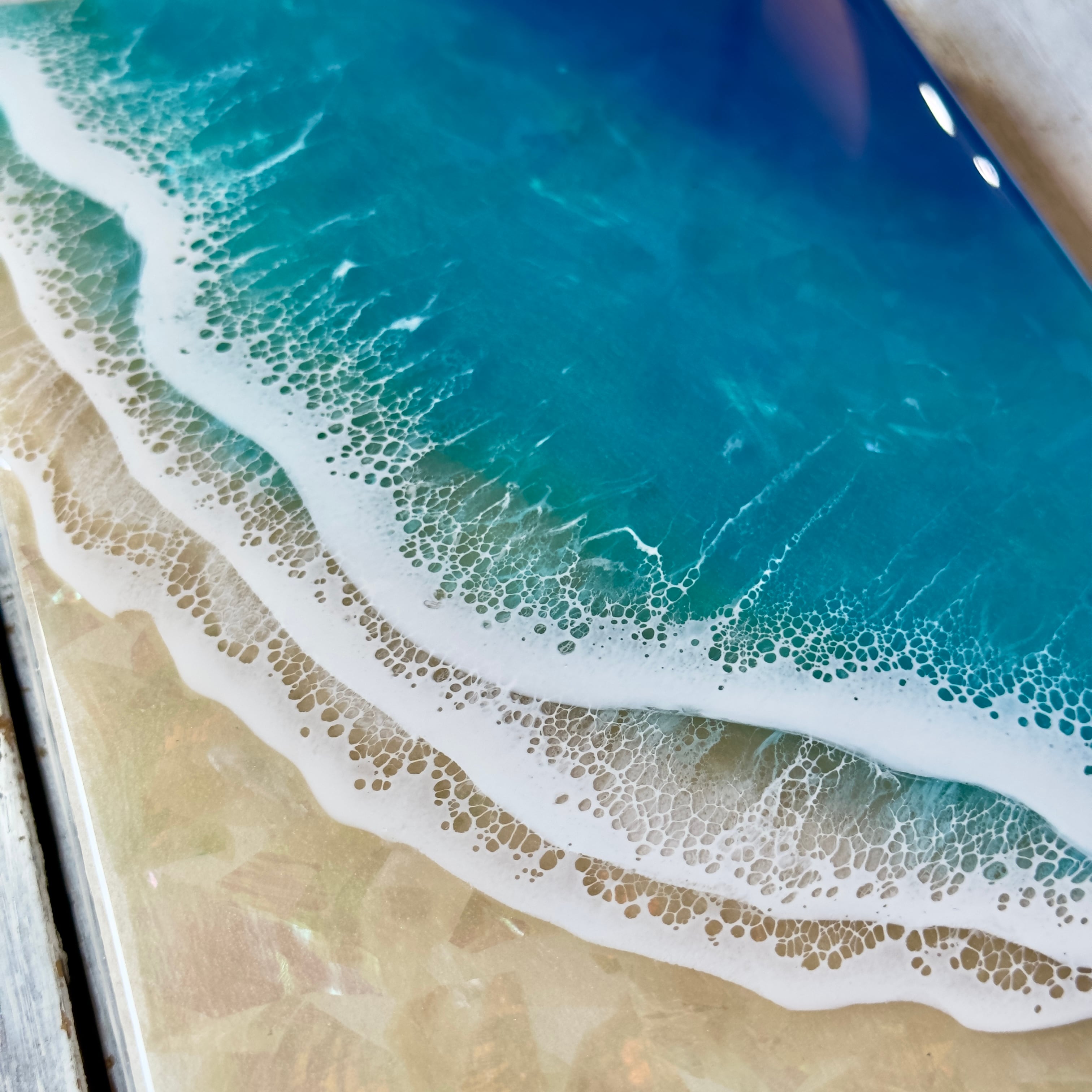 21.0㎝×14.8㎝】海のアートパネル（Ocean Art Panel ）波アート/海の