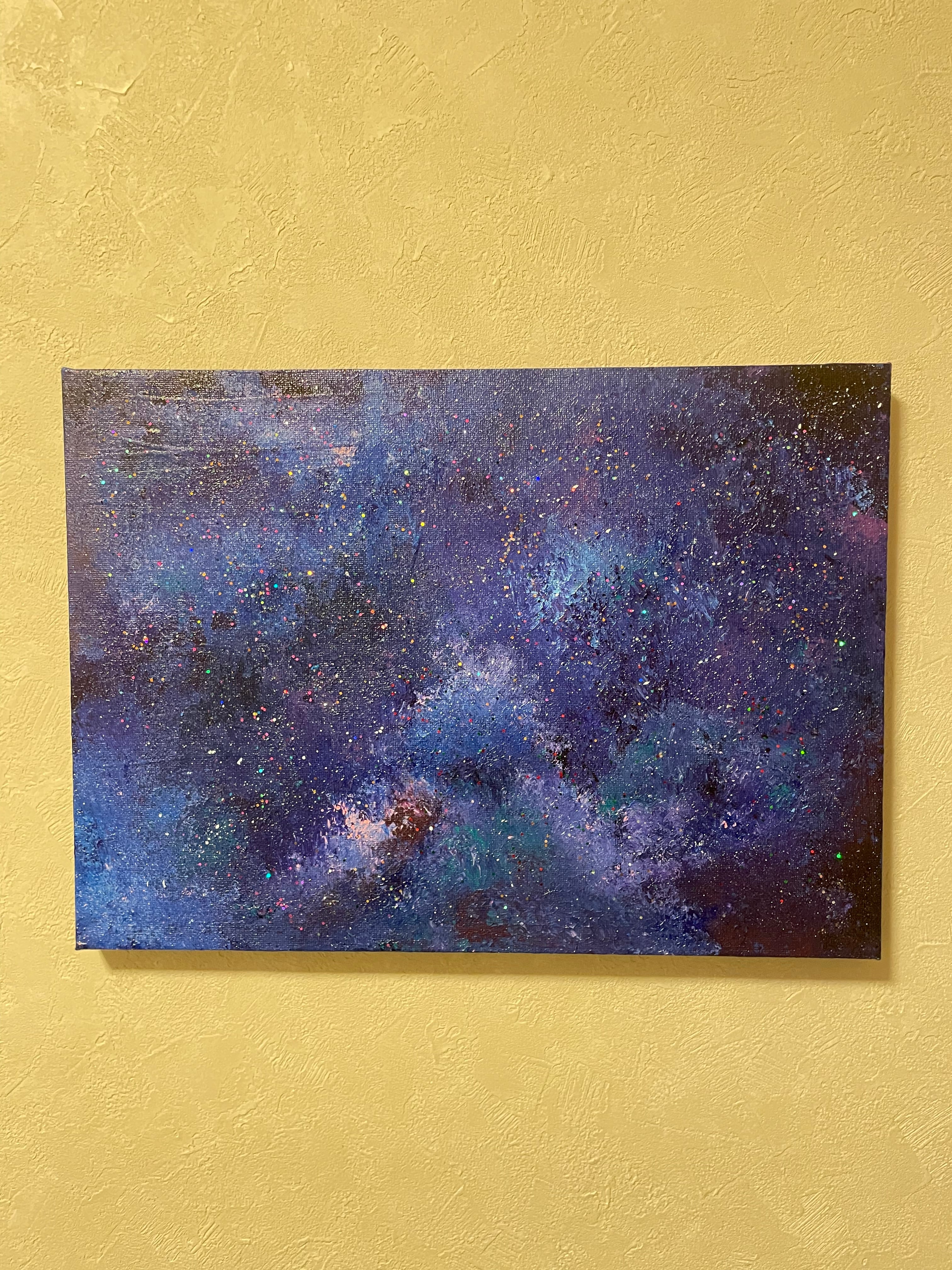 A-56/24】夜空 宇宙 風景画 抽象画 アクリル画 原画 絵画 現代アート