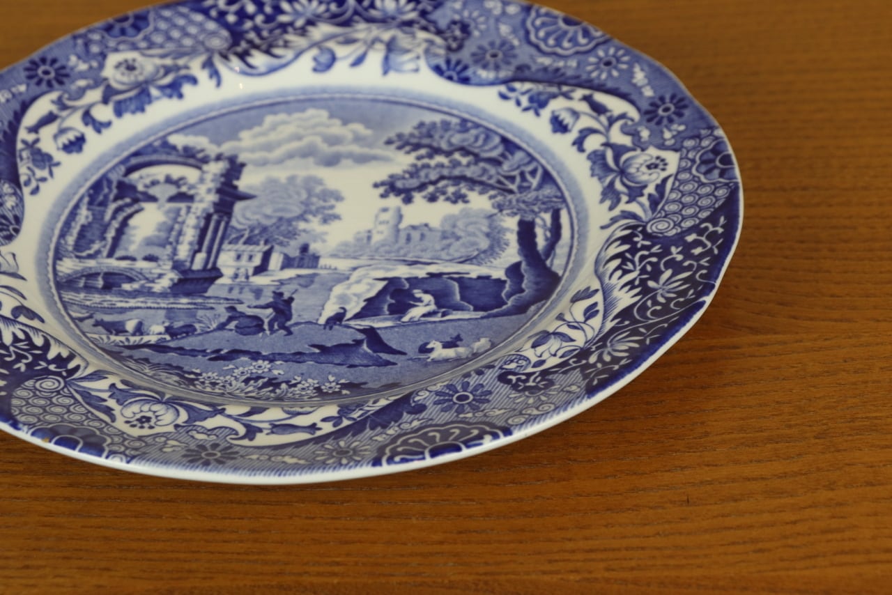 スポード ブルーイタリアン プレート19cm 中皿 イギリス SPODE