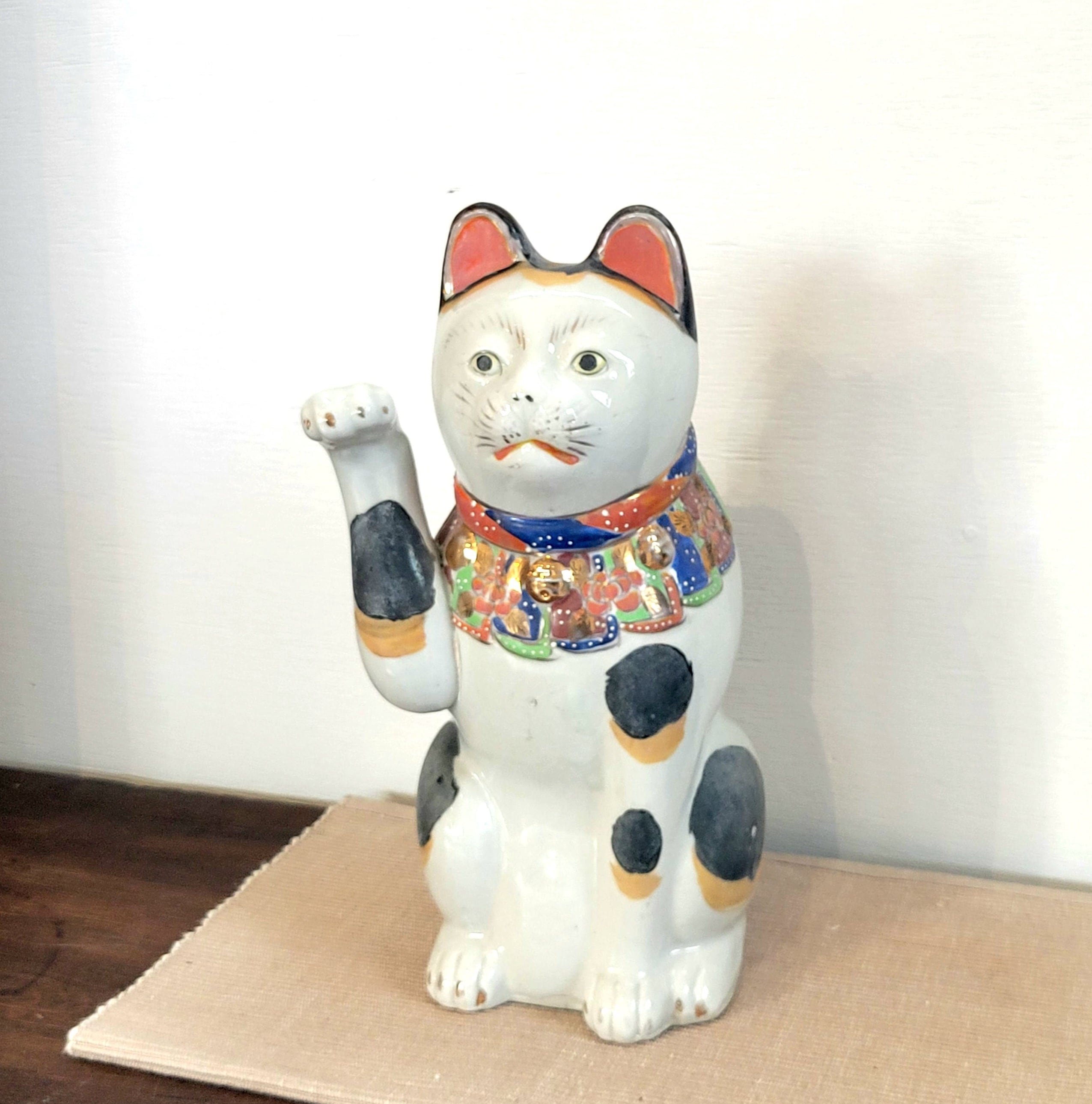 招き猫 高さ21㎝ 招きねこ 古い まねきねこ 古瀬戸 古伊万里 時代物