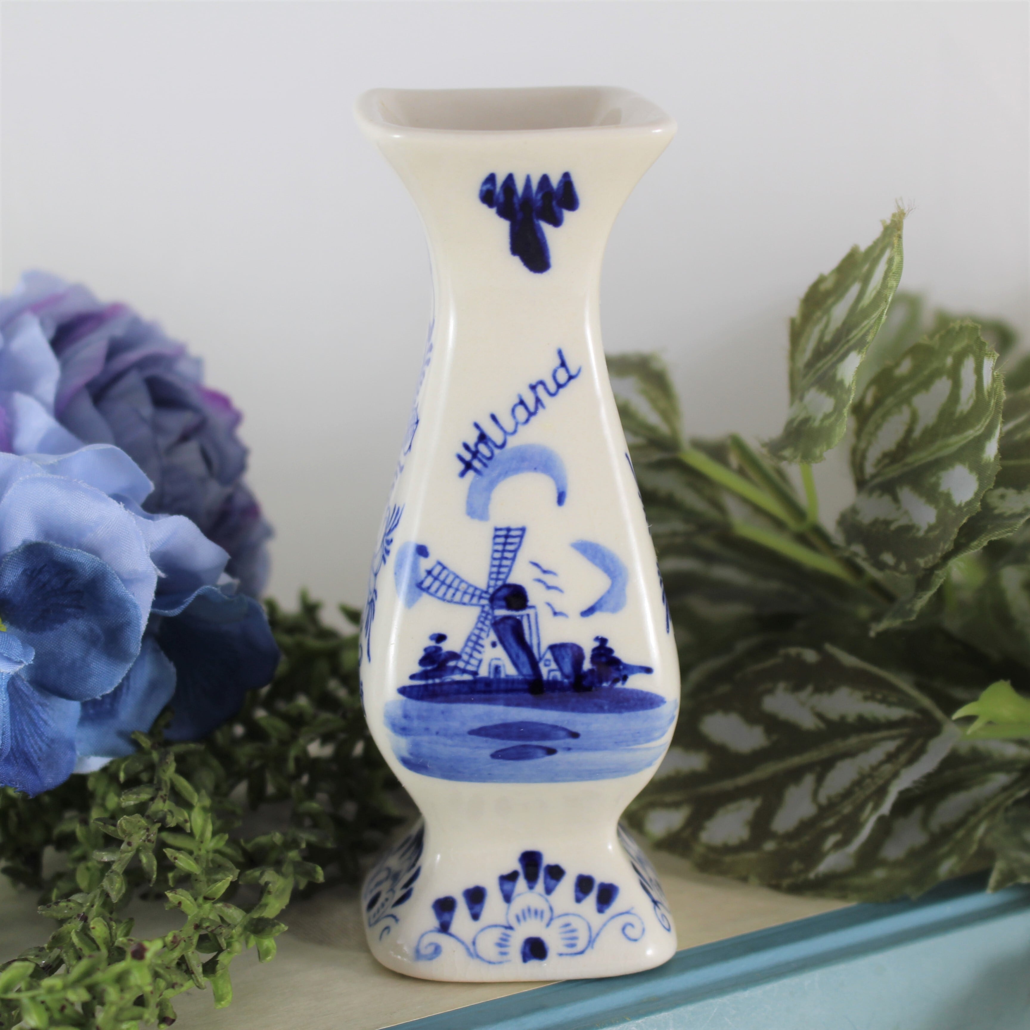 オランダ製】デルフト陶器の小さな花瓶 | ひなぎく