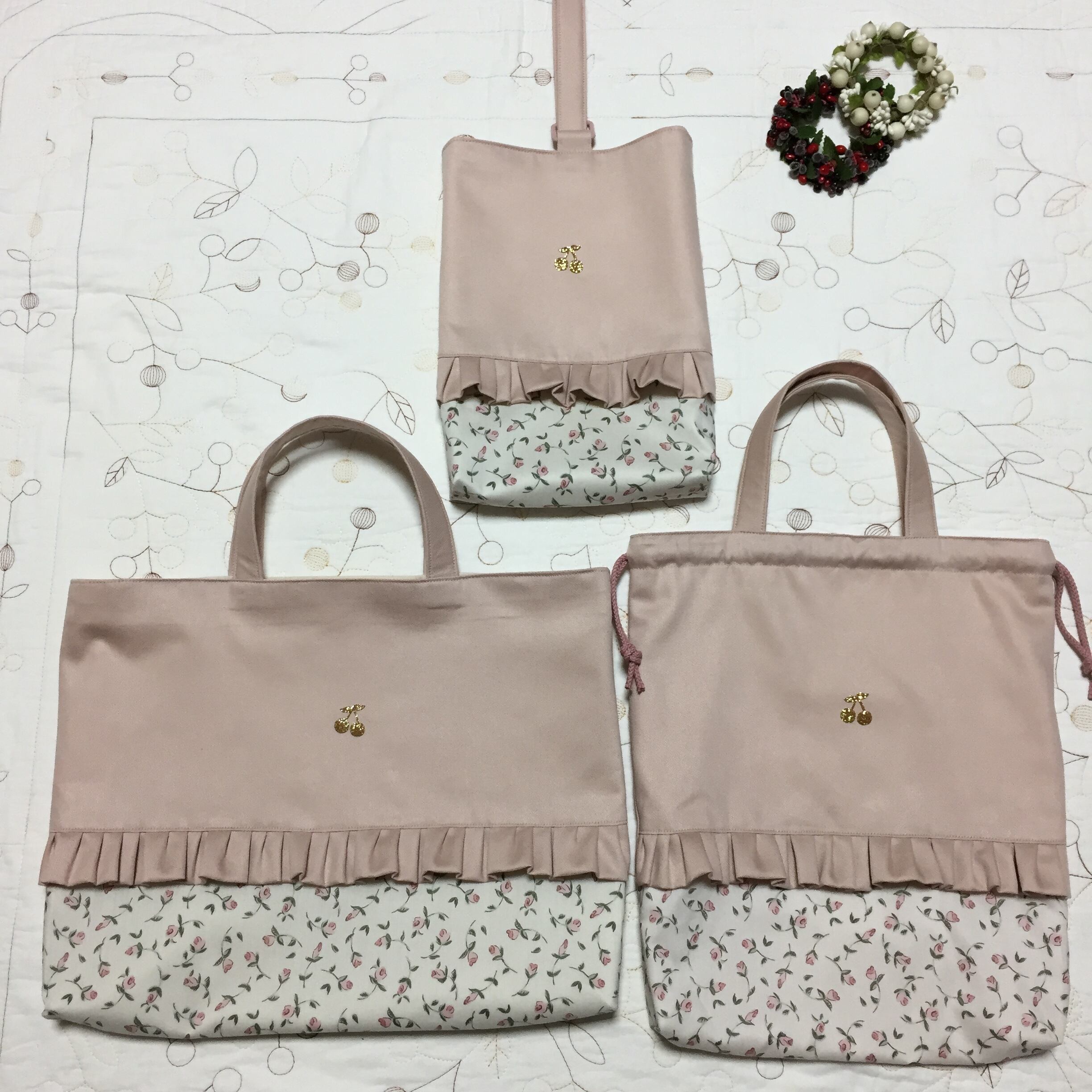 リバティ レッスンバッグ 上履き入れ お着替え袋 フローティング