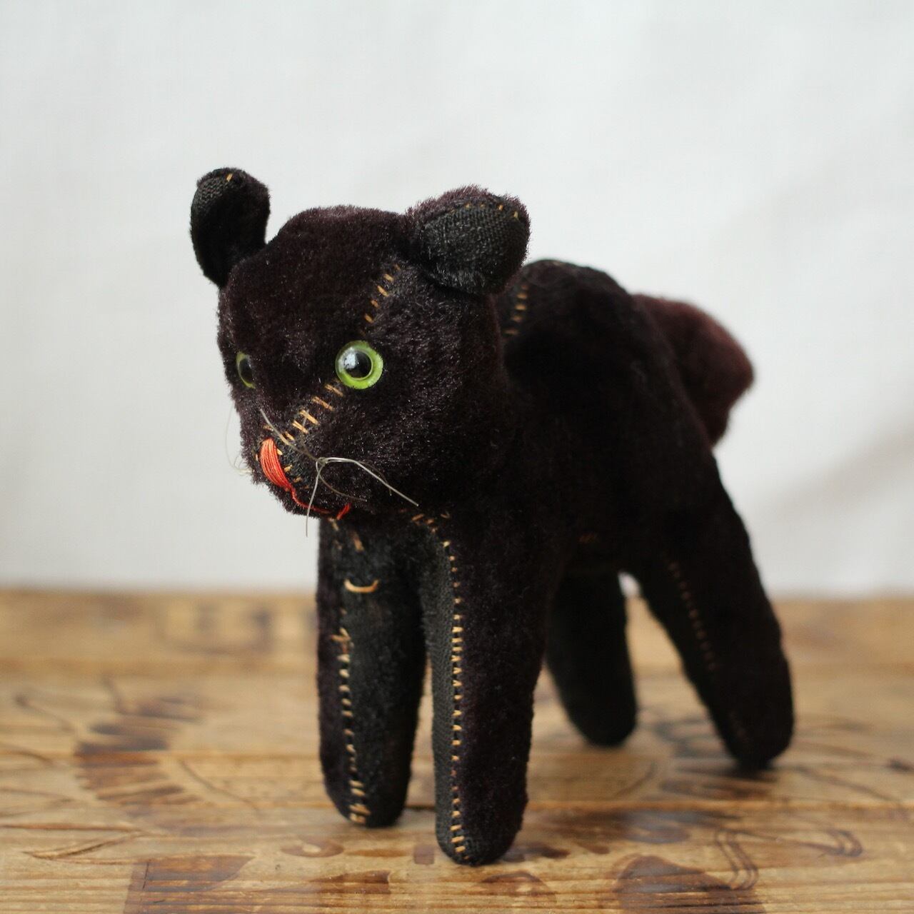 349]アンティーク/ヴィンテージ 黒猫 トムキャット 13cm | .usagi