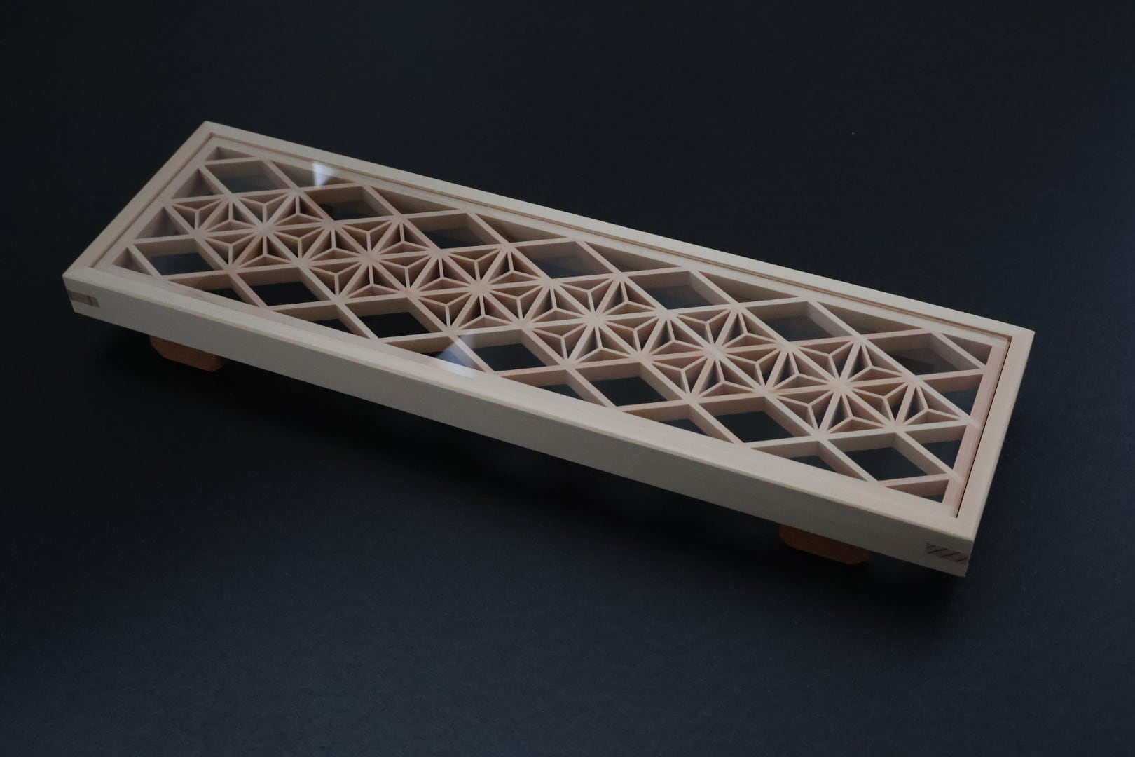 組子トレー ミドル（麻の葉）｜Kumiko Tray – Middle (Hemp Leaf