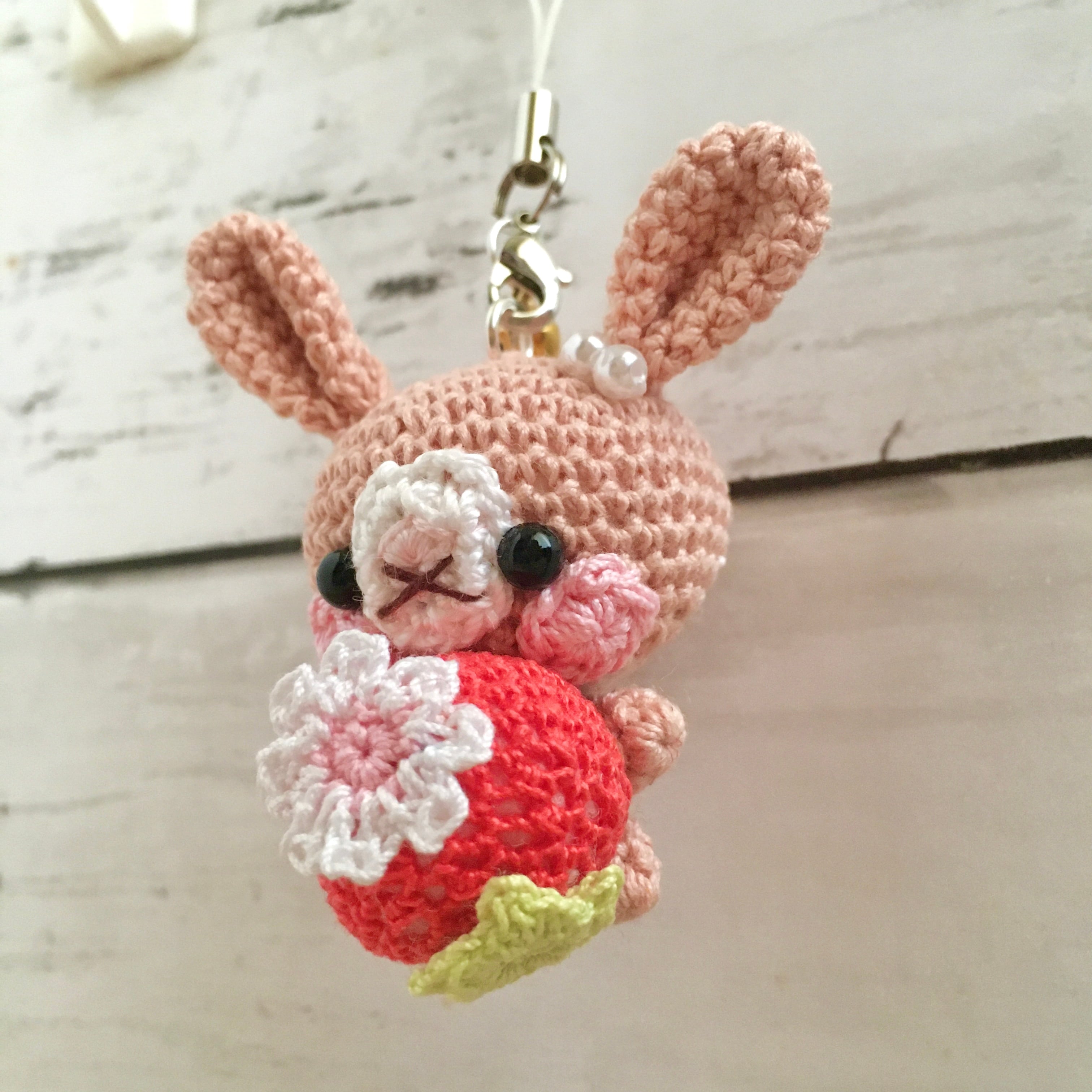New！／ピーチピンク色うさぎさん♡小さな癒し系☆見守り隊☆大事な