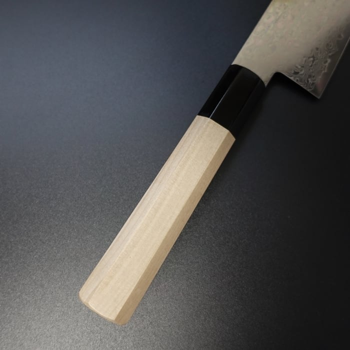 三寿ゞ作 包丁 牛刀 ダマスカス 10A鋼 和牛刀 240mm 水牛 八角柄 三木