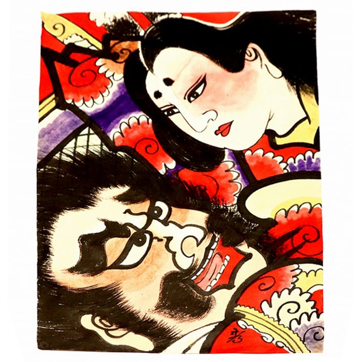 津軽凧絵・ねぷた・ねぶた・No.200118-107・梱包サイズ60 | リサイクル