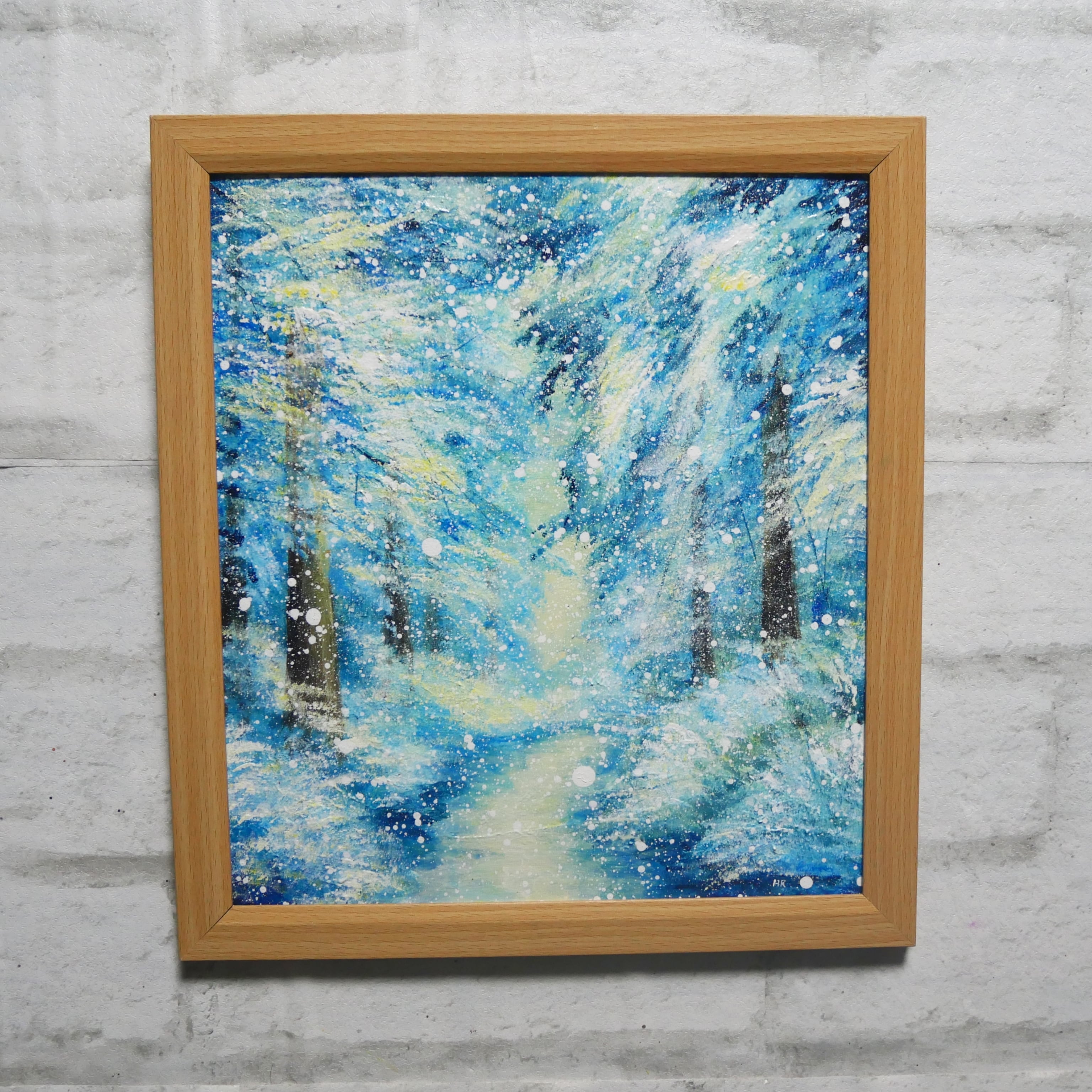油絵 油彩 油彩画 絵 絵画 【朝一の冬の光景】 | HIROSHI1990
