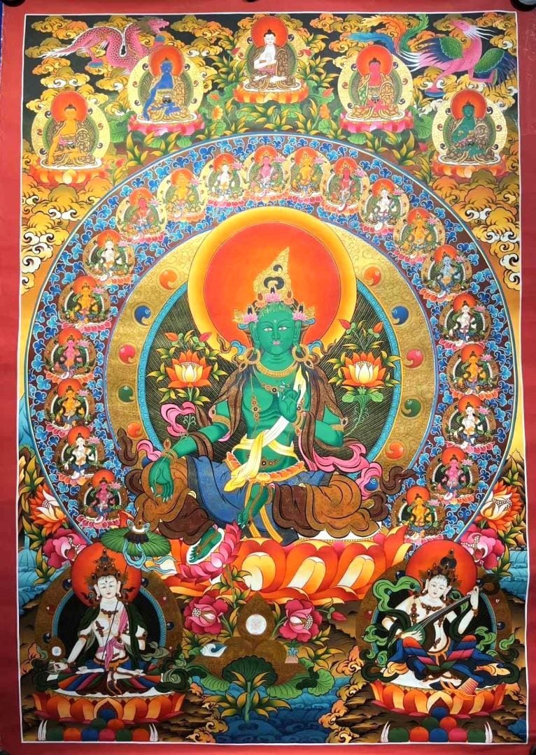 緑多羅（グリーンターラ）・仏画 | SWAMI (スワミ) ハワイ