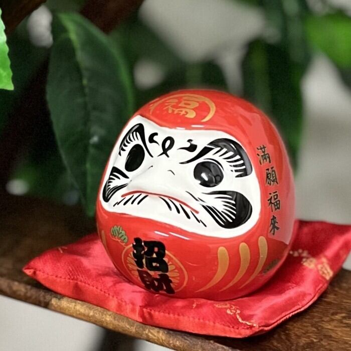 だるま 招財 ダルマ 達摩 赤 陶器 貯金箱 達摩大使 魔除け 厄除け 家内