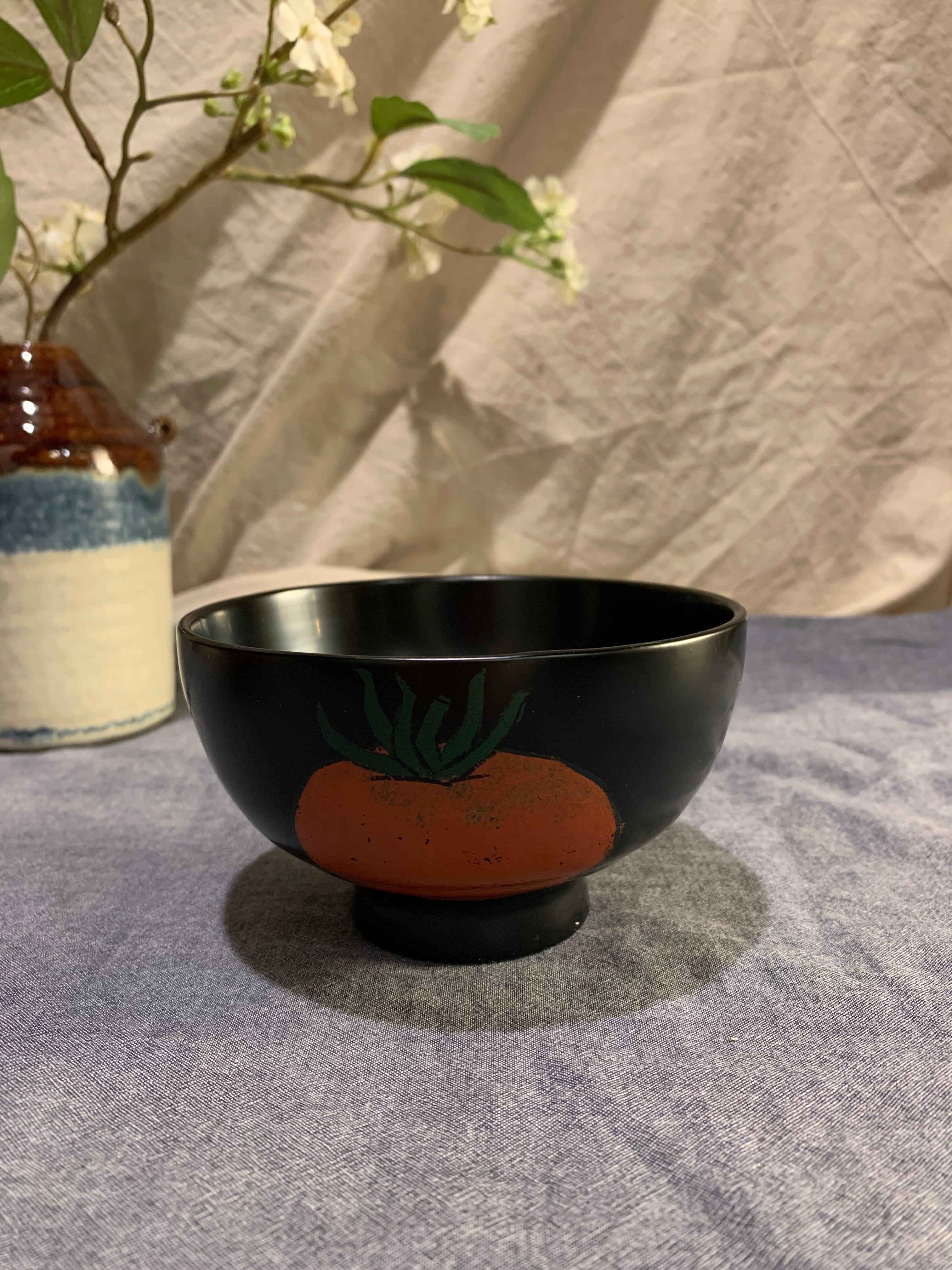 山本進也 野菜蒔絵 大型お重 一段 漆器 45cm 作家物 山本進也 [SHINYA