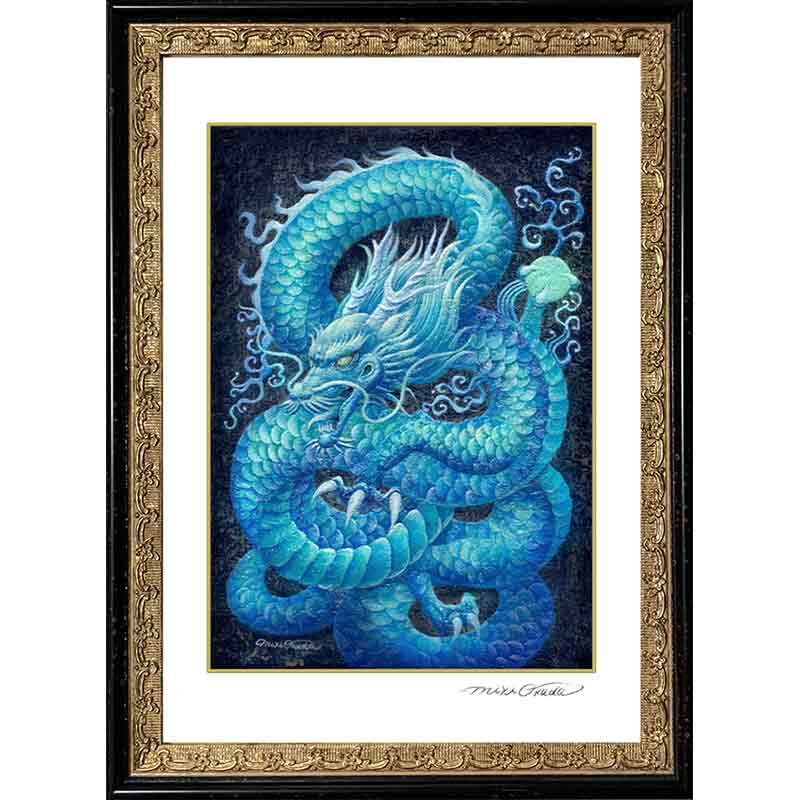 青龍】SSサイズ│かっこいい龍イラスト│龍の絵スピリチュアル│龍絵画