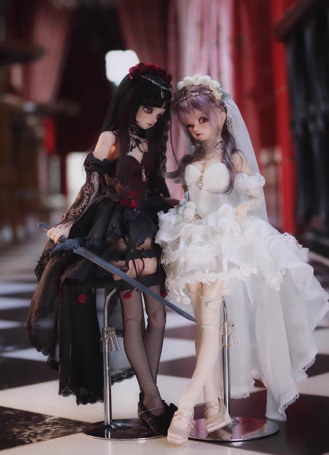 ❀カスタムアイシードール ❀ミディちゃん✴ドレス花冠付き ❀カスタム
