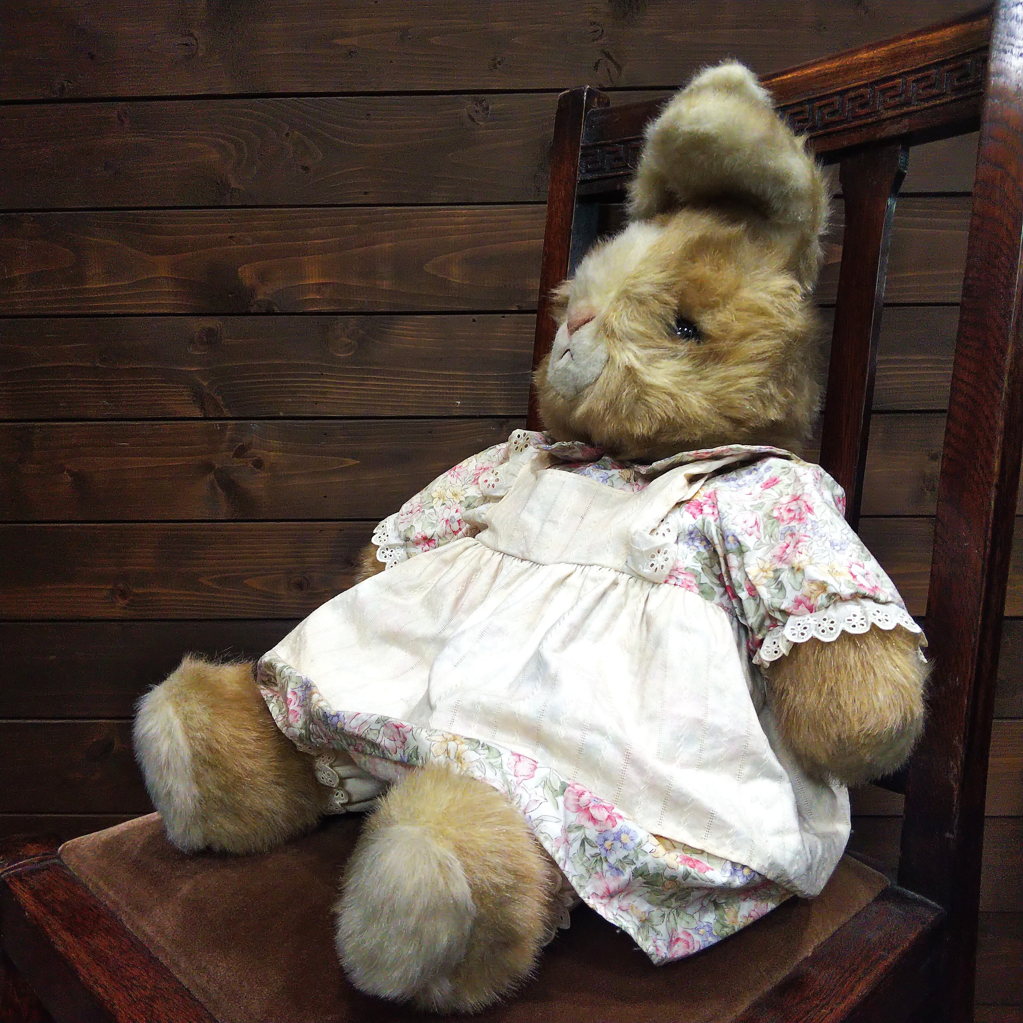 希少 80年代 ビンテージ 兎 ウサギ ぬいぐるみ 23cm レトロ 当時物