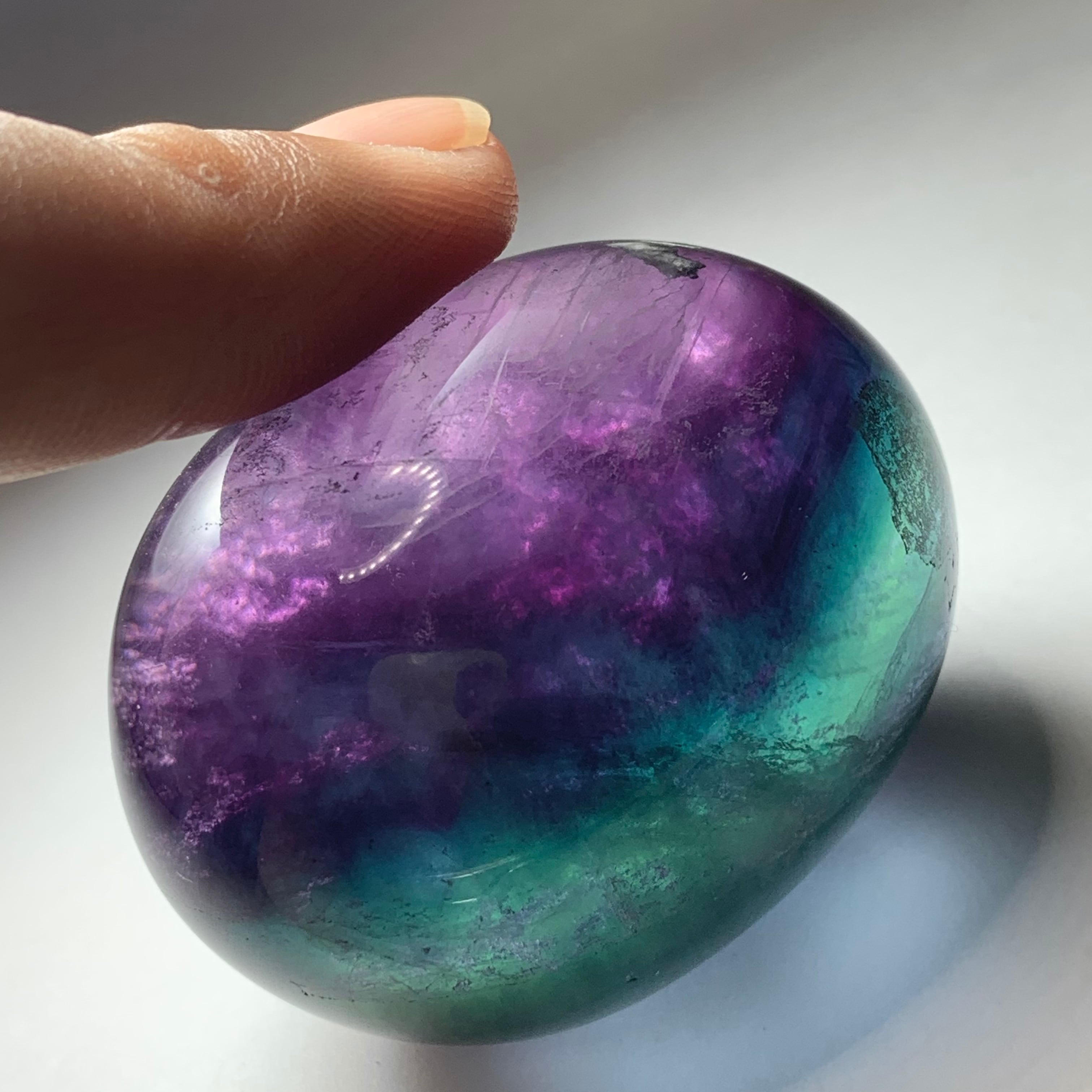 プレミアム☆透明度抜群！幻想的なフローライト たまご | Naturaltreasure