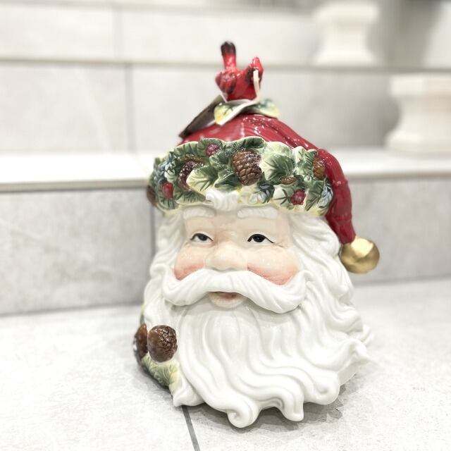 ヴィンテージ クリスマスサンタクロース陶器置物 約25cm ヴィンテージ