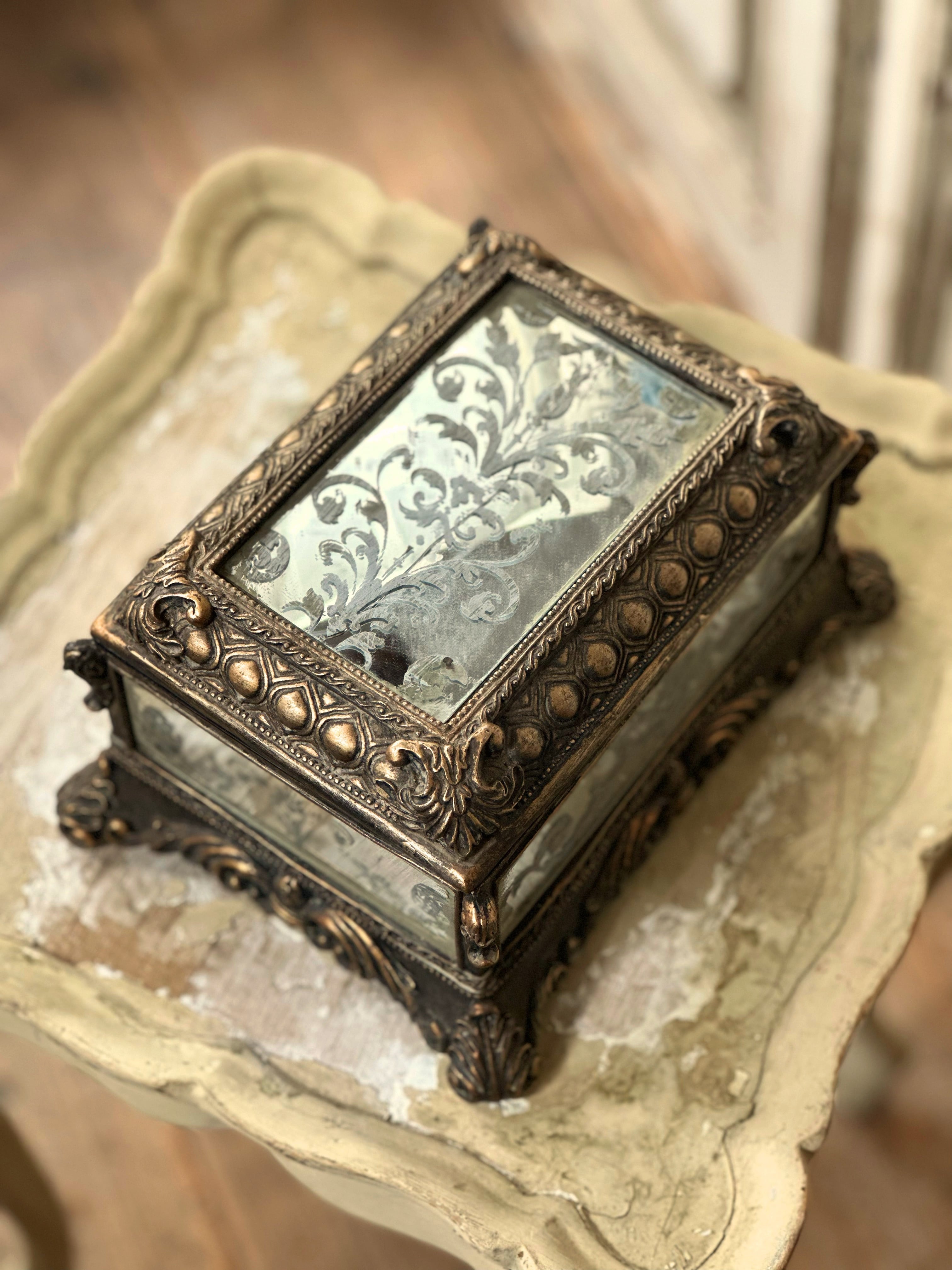 鏡張りジュエリーボックス 宝石箱 | Brocante de La Cocotte