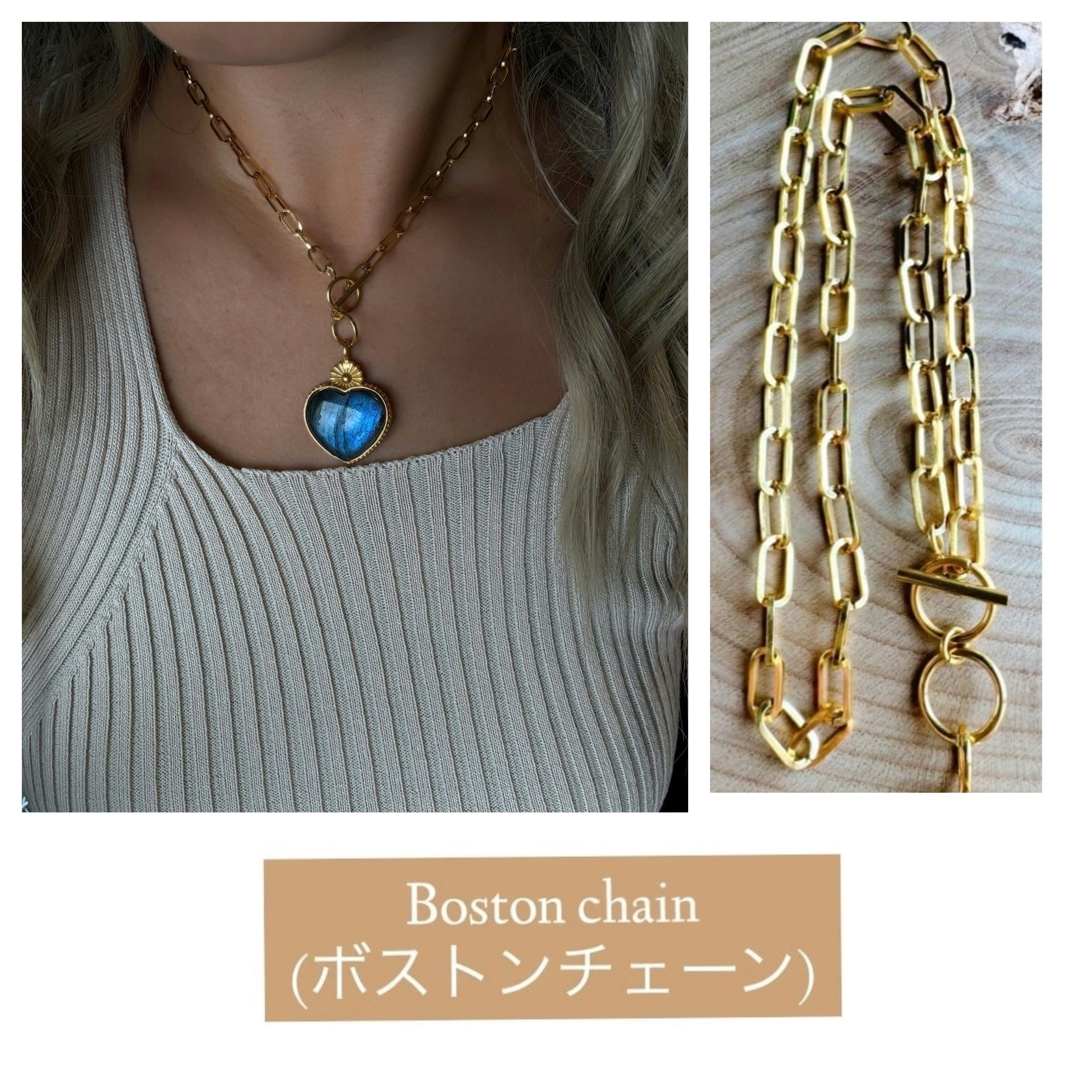 Flower×Labradorite Necklace(マダガスカル産セミオーダーフラワー