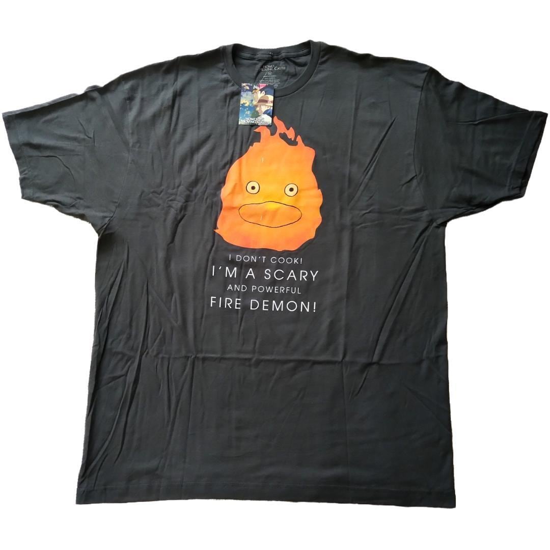ハウルの動く城 Tシャツ XXL グレー カルシファー ジブリ 映画 アニメ