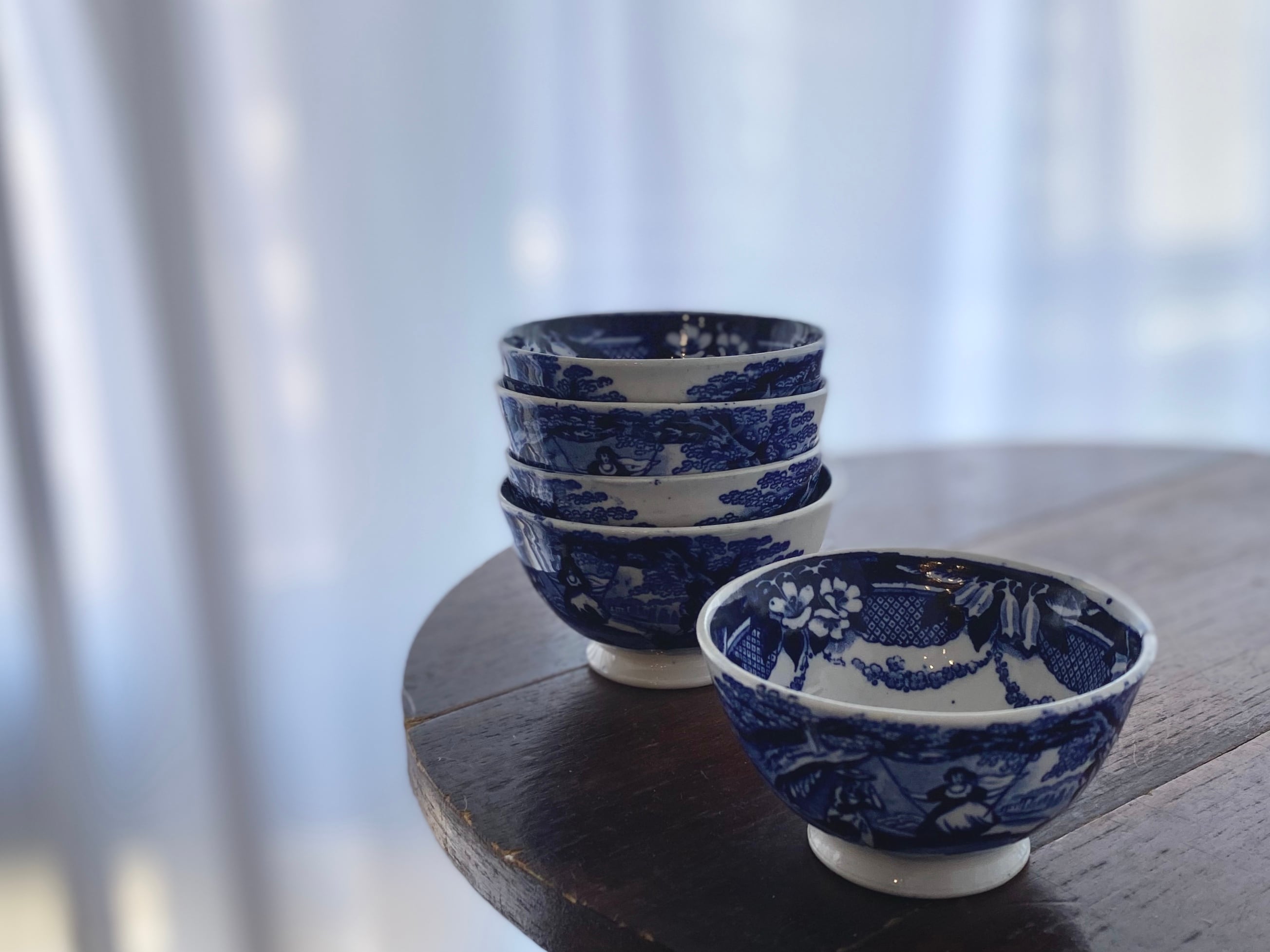 阿蘭陀 オランダ デルフト焼 汲出碗 5客セット | 野上古美術店