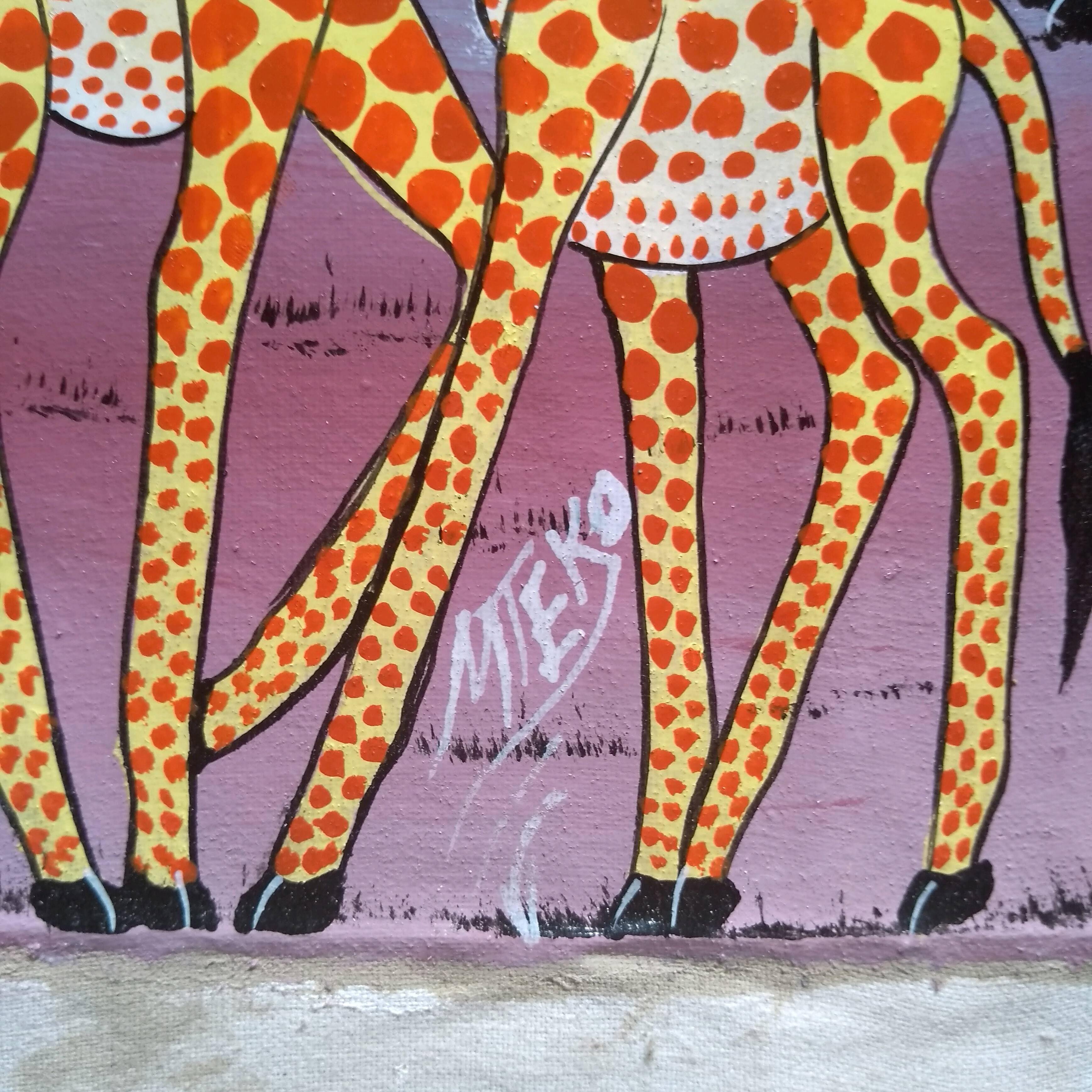 Animal circle 1 』Big-Tingatinga by Mteko 60*60cm | Duka La