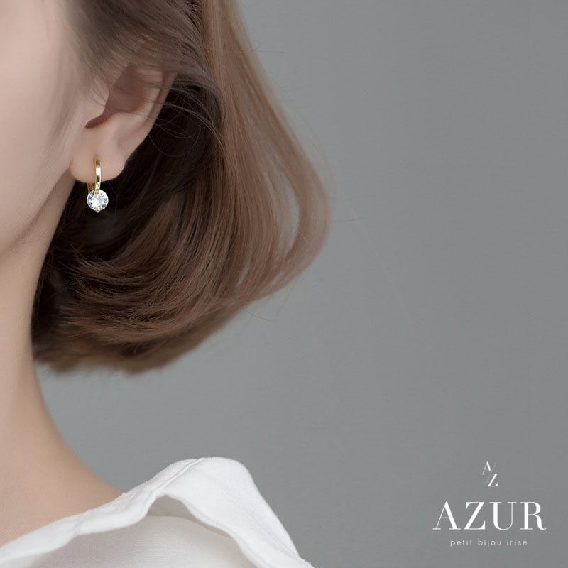 ジルコニアフープピアス | AZUR Tokyo（アズールトーキョー）