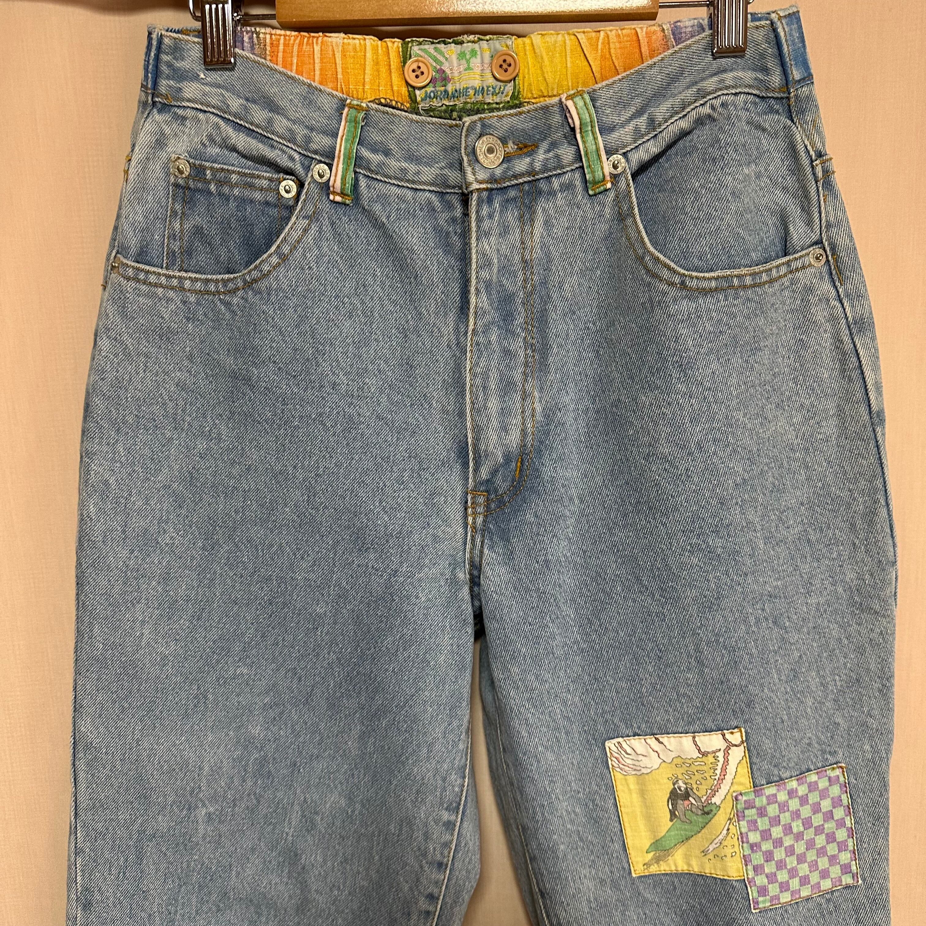 ◉トクベツナヒのリメイクデニムパンツ◉ 古着 ワッペン レース | 古着