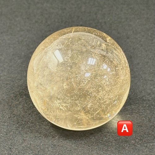 シトリン 丸玉 黄水晶 天然シトリン 約57ミリ 非加熱 ナチュラル 稀少
