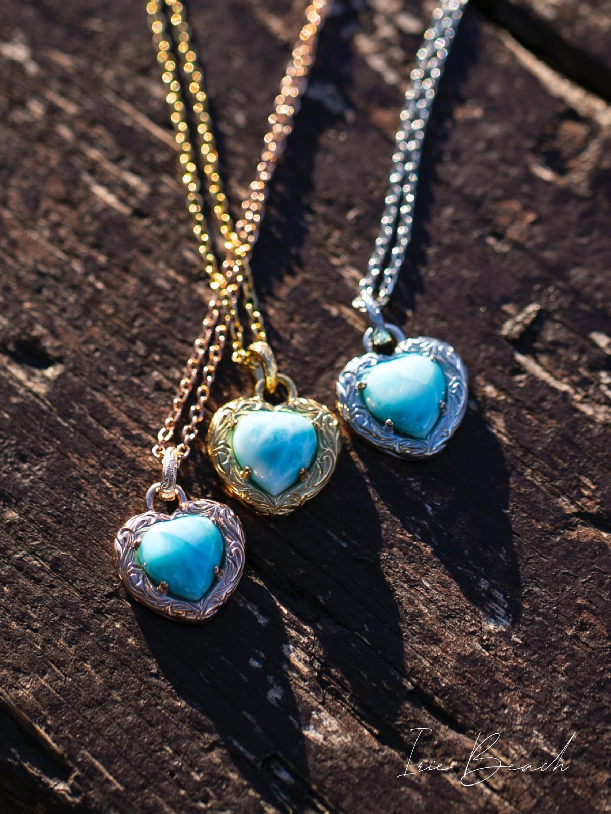Heart Larimar necklace | IRIEBEACH