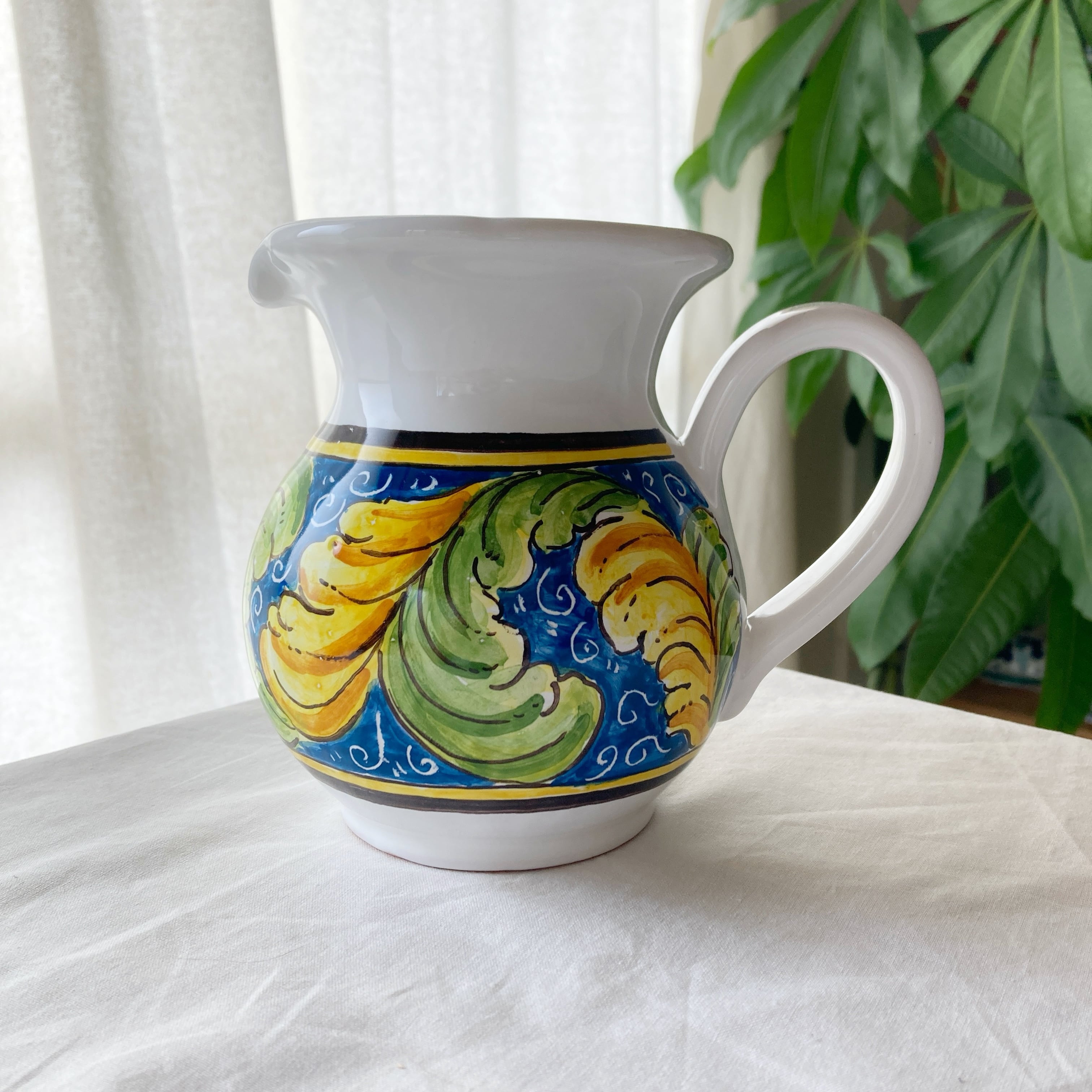ニーノ・パルッカ（Nino Parrucca）のイタリア製シチリア陶器の花瓶 魚