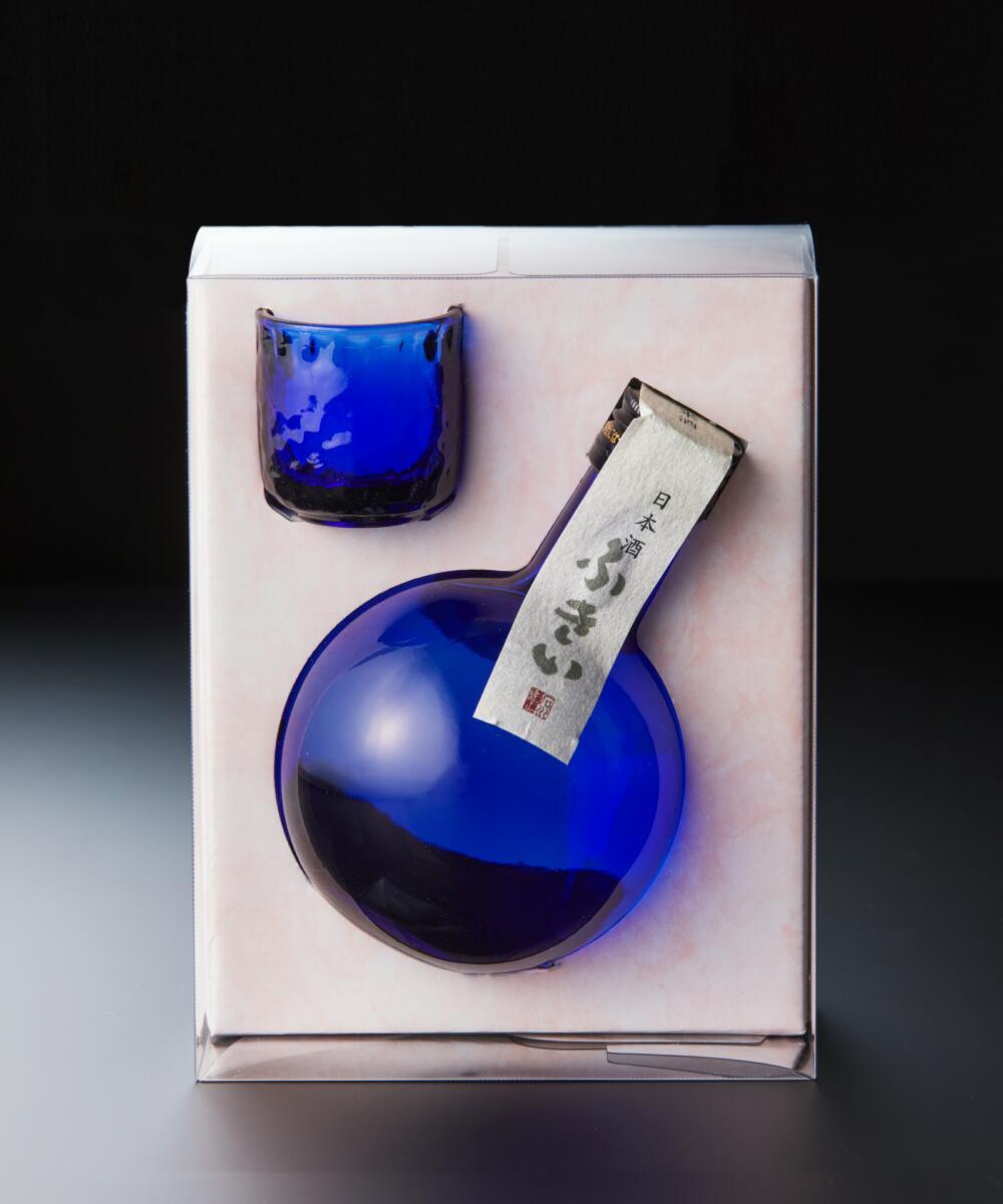 噴井 純米 瑠璃色 猪口付きセット （300ml） | 石川酒造株式会社