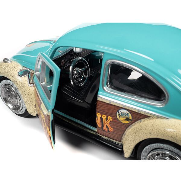 AUTO WORLD 1:24 RAT FINK 1966 VW Beetle w/Tear Drop Trailer & Rat