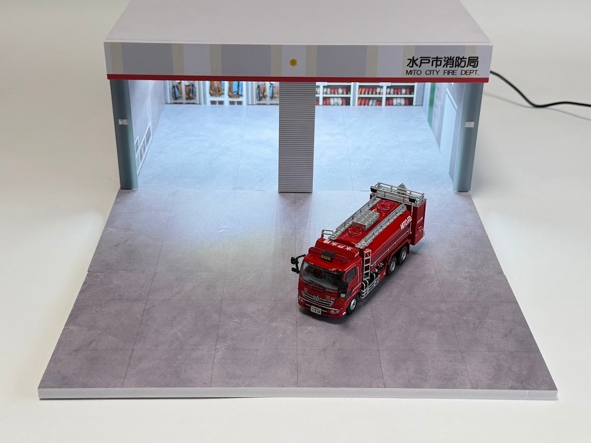 ASPEDA Fast Diorama 1/64 消防署ジオラマ (水戸市消防局) 【数量限定
