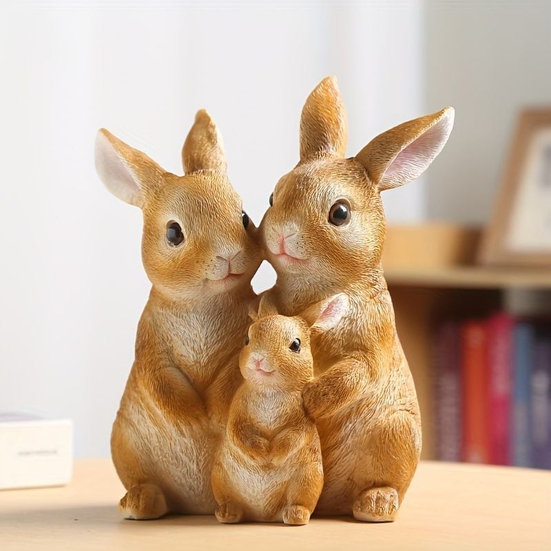 うさぎ 置物 うさぎ親子 かわいいうさぎ 置物 庭装飾 玄関装飾 庭園