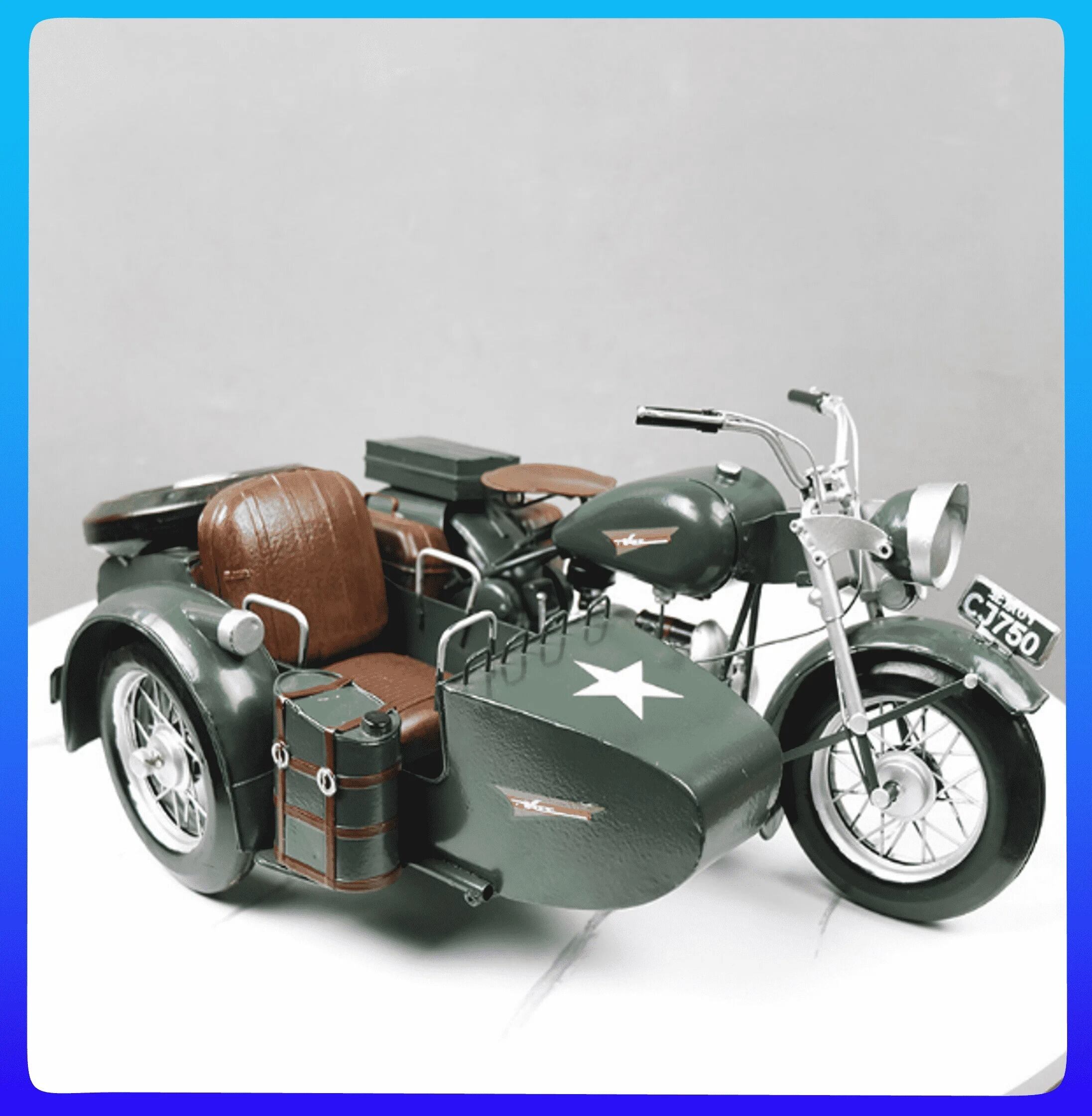 特大 メタル ブリキ 玩具 おもちゃ サイドカー Sidecar アメリカン