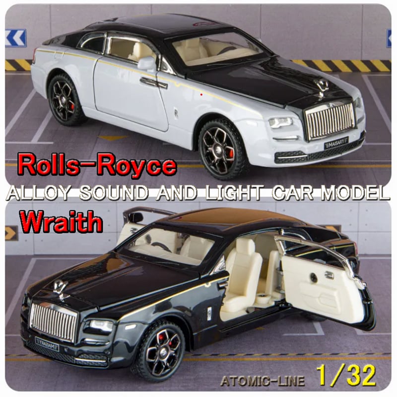ロールスロイス レイス 1/32 ミニカー 全3色 ライト点灯 エンジン