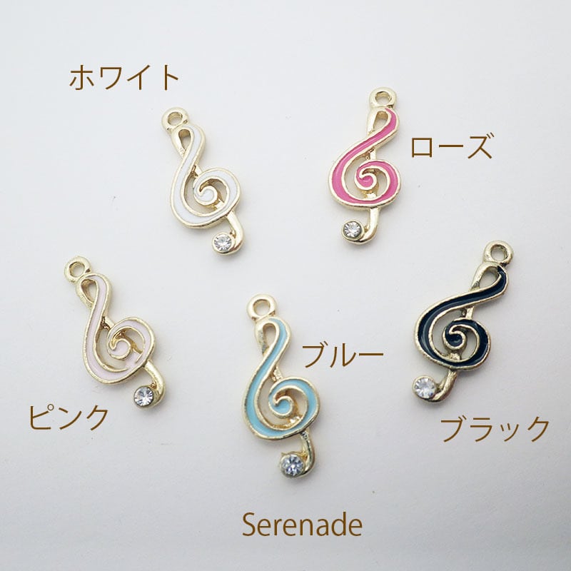 ト音記号チャーム5色 ラインストーン入り | 音楽雑貨の店 セレナード