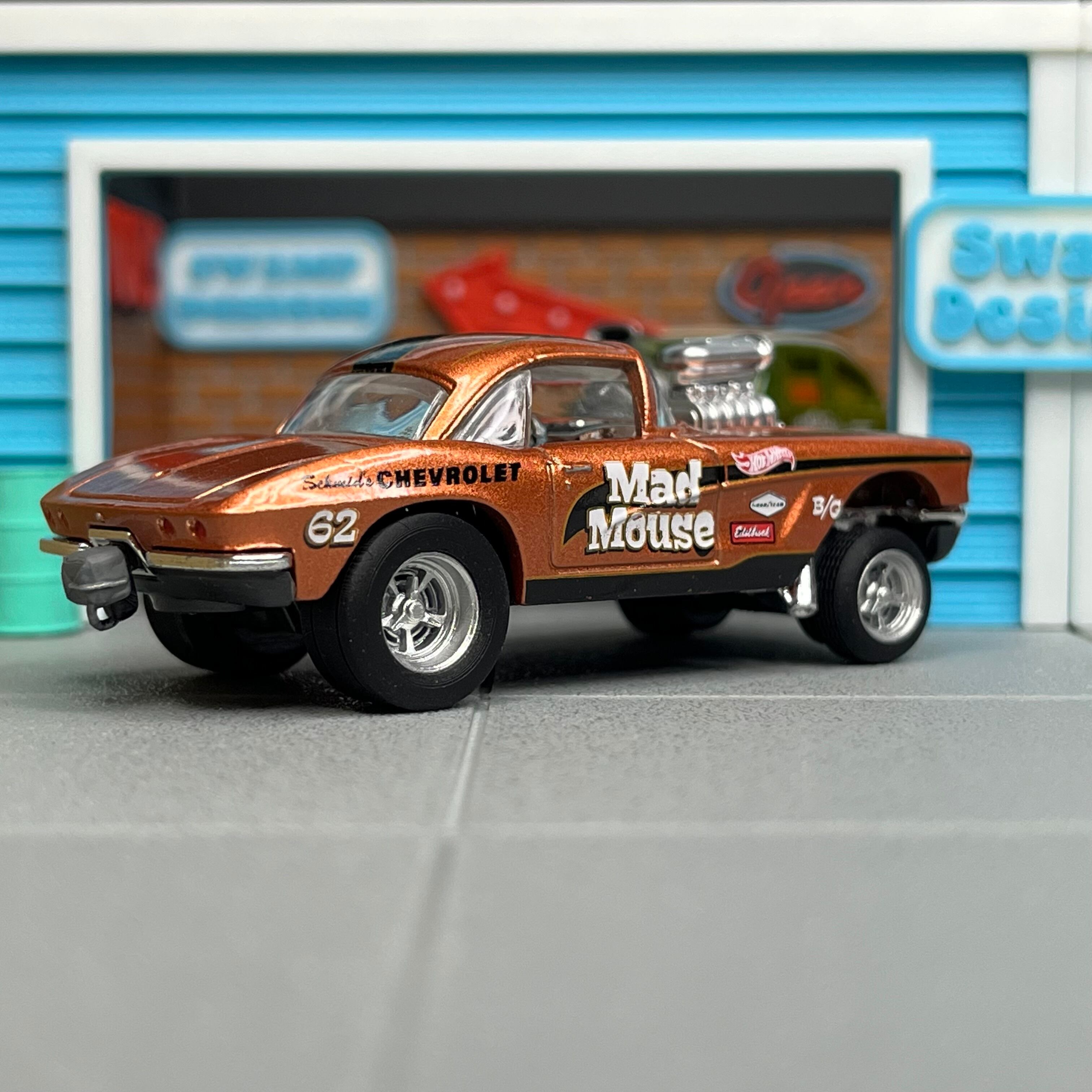 GTF-Hotrod】1/64ホイール ホットロッドホイール 前後異径 未塗装
