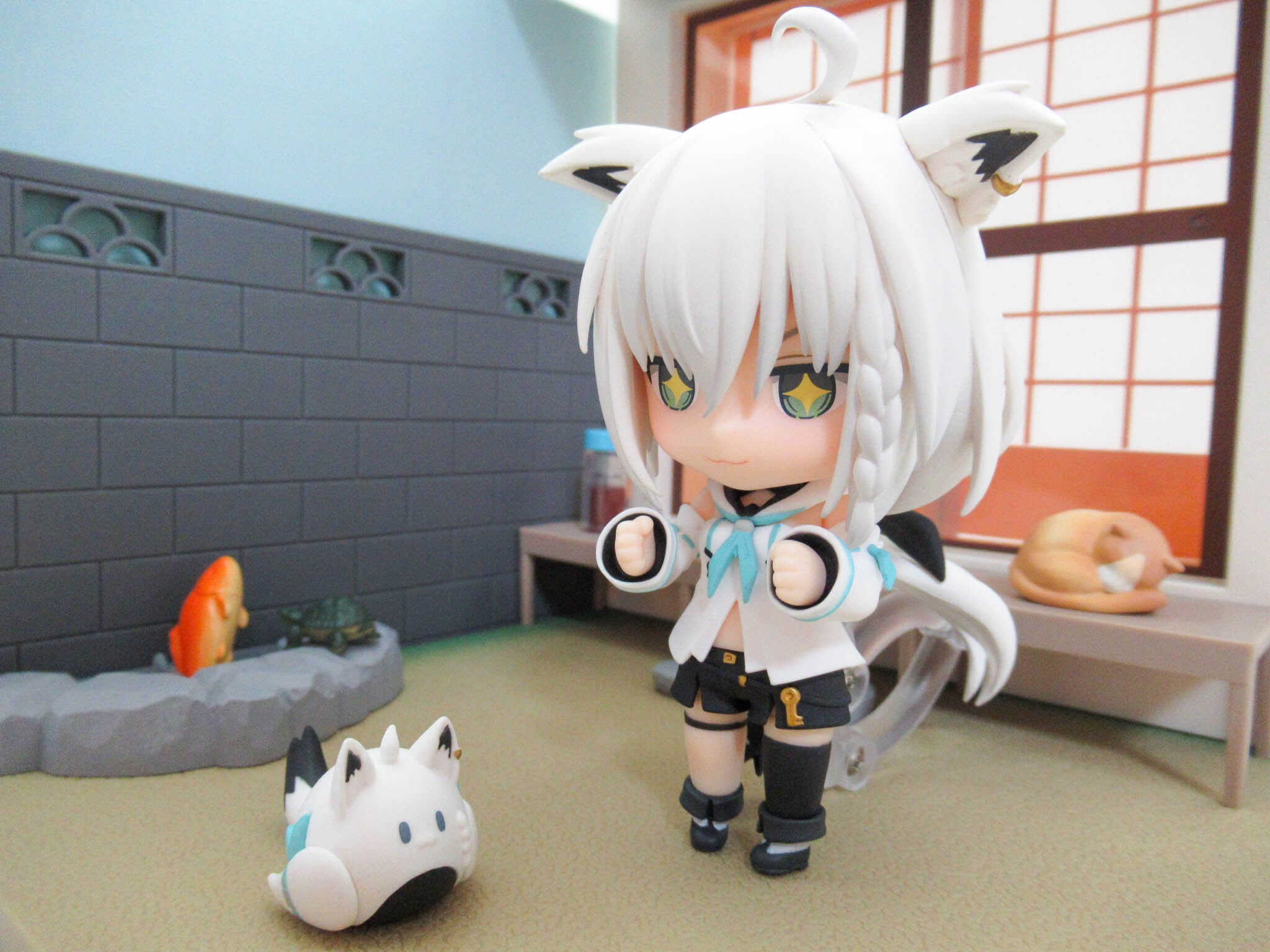 再入荷【1821】 白上フブキ 髪パーツ ケモ耳ポニーテール ねんどろいど