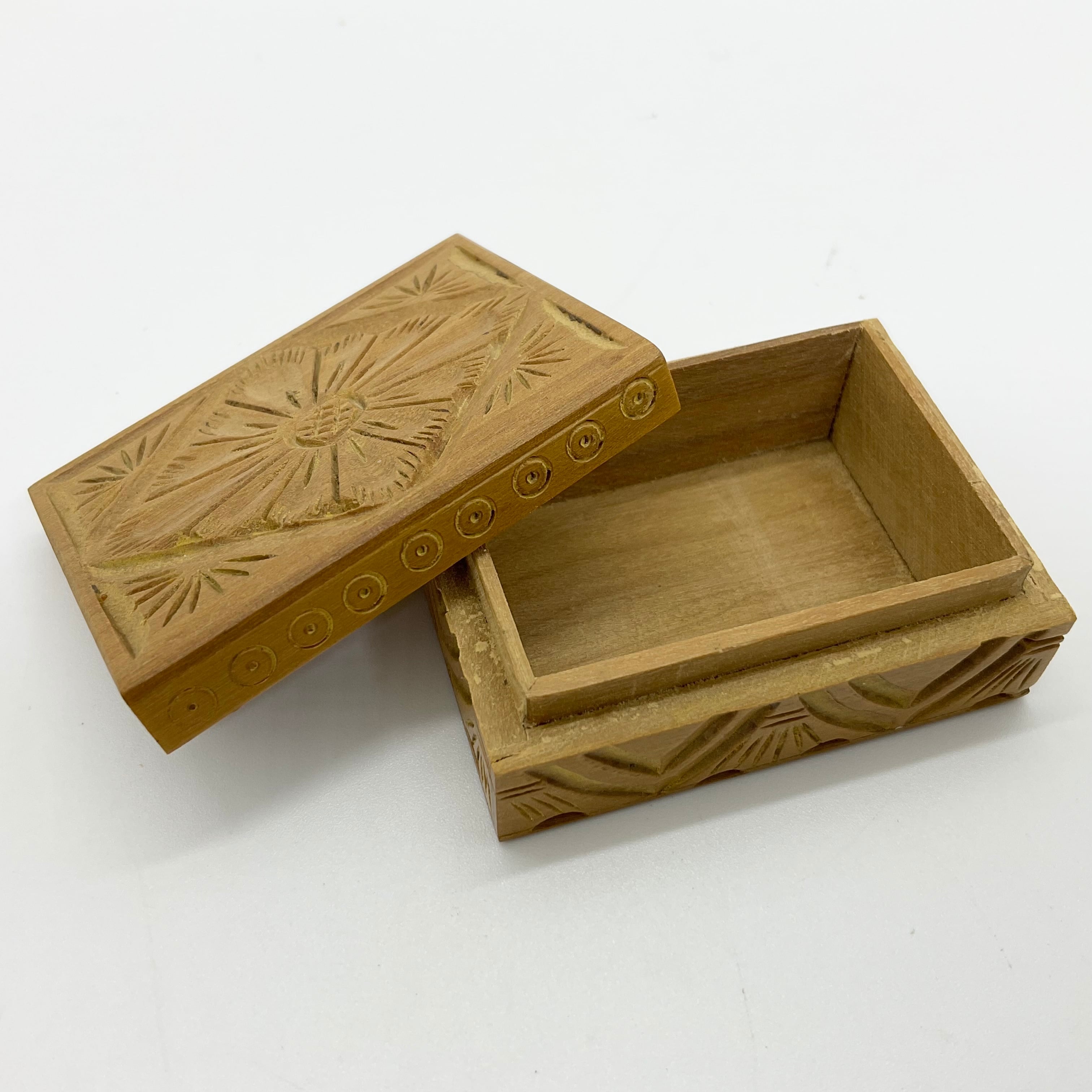 インド老山白檀ミニ精細彫刻西方三聖三開仏(高さ約7cm)