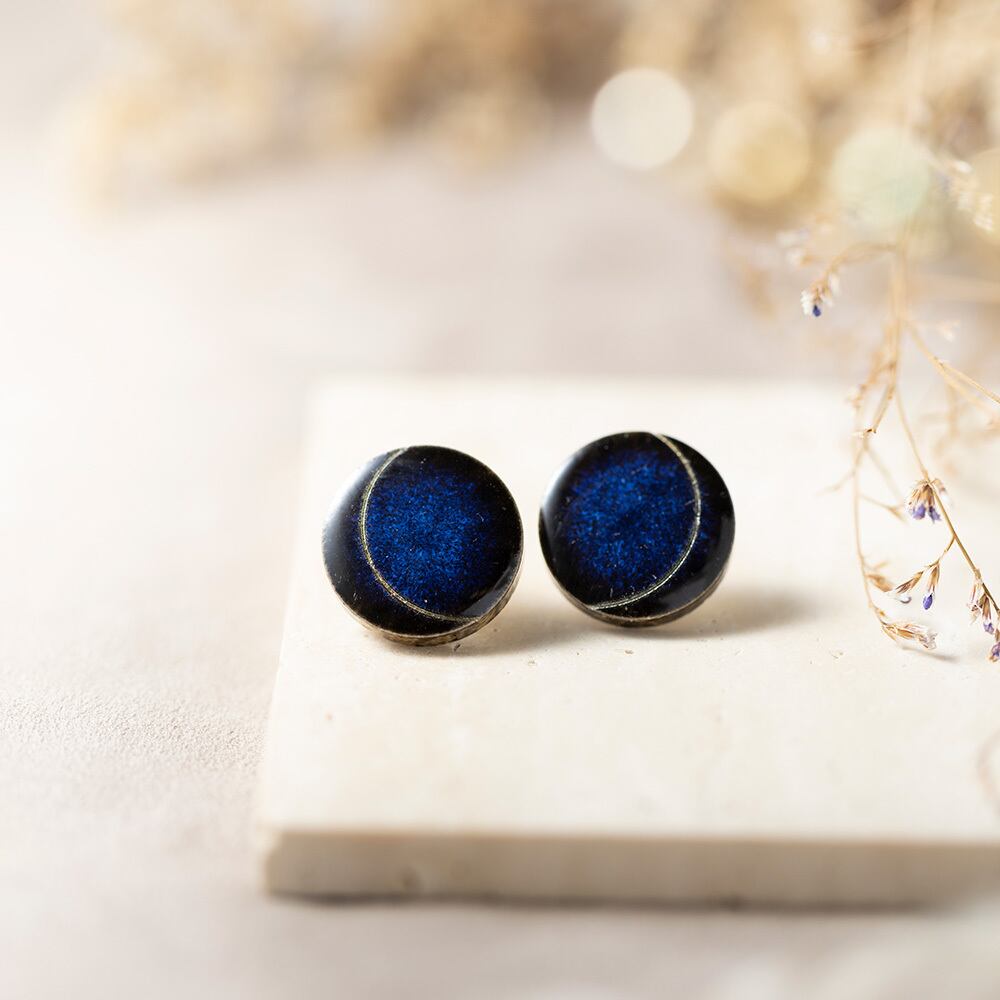 オカッパラバー ピアス リング 刺繍 陶器 オカッパラバー ピアス