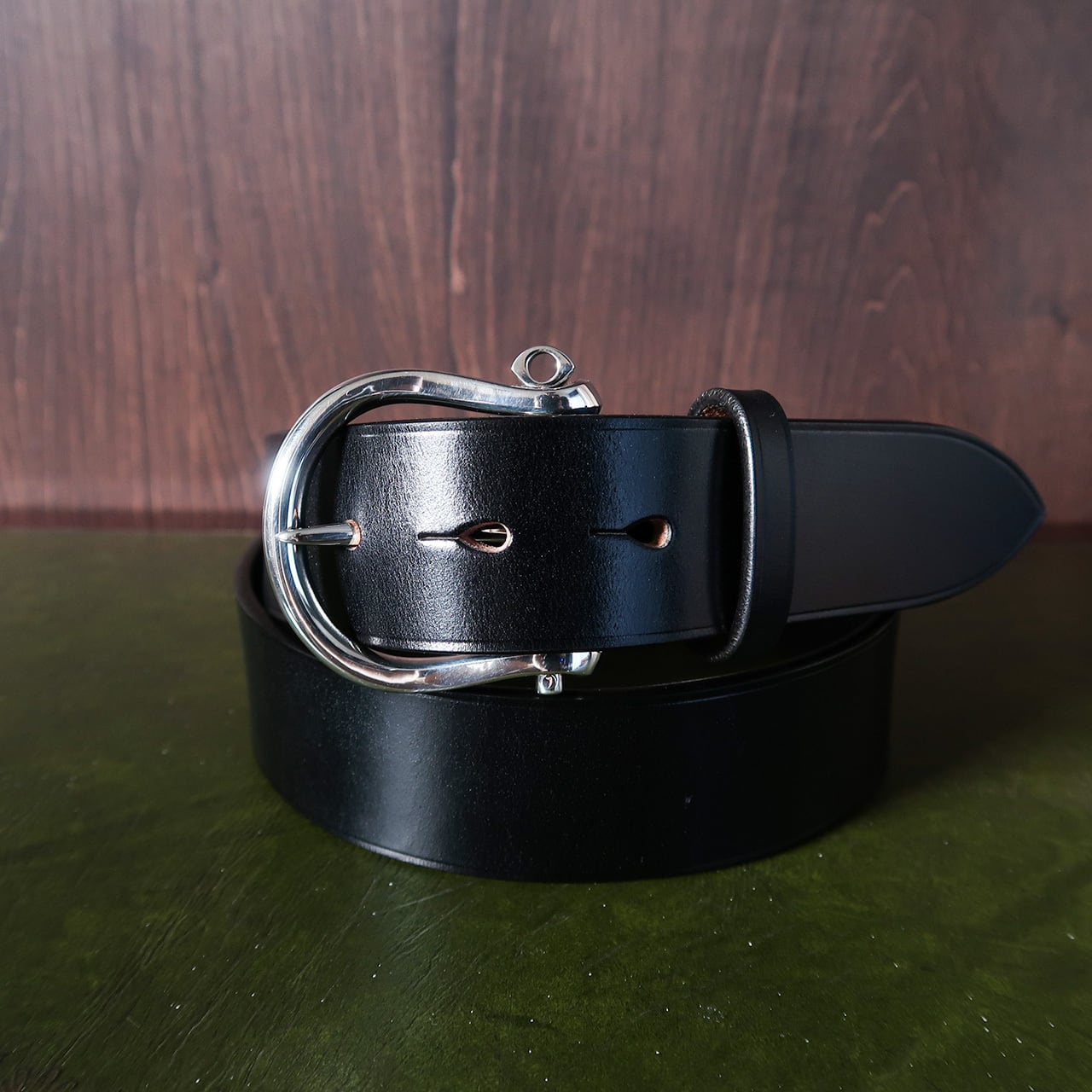 STERLING SILVER】 SHACKLE BUCKLE 35 BELT | LONESOME．