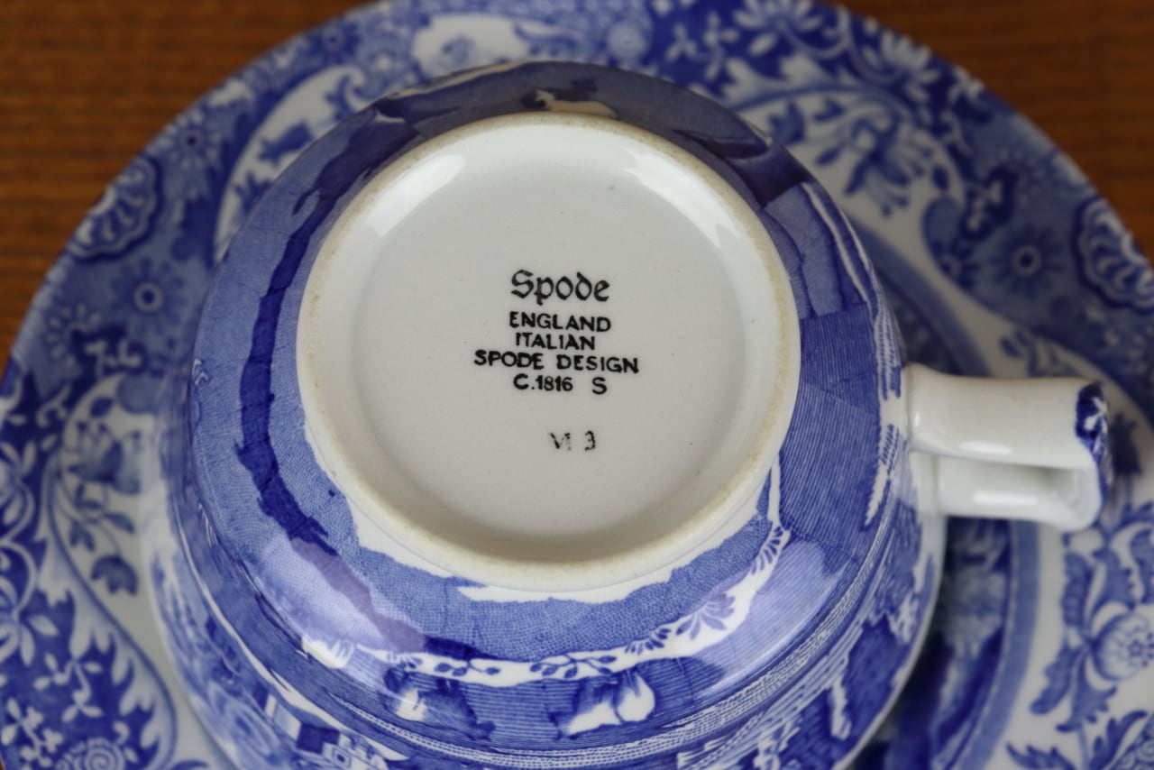 スポード ブルーイタリアン デュオ カップ イギリス SPODE