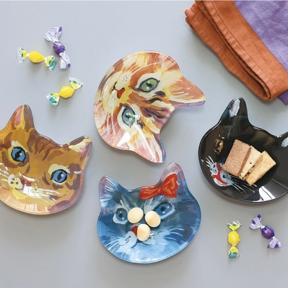 新品 ナタリーレテ 10cm ガラス プレート くま クマ 熊 うさぎ ウサギ