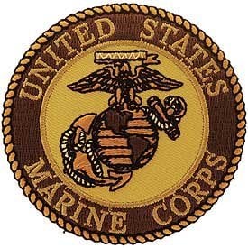 ミリタリー】U.S.M U.S Marines 海兵隊ロゴ デザート仕様【アイロン