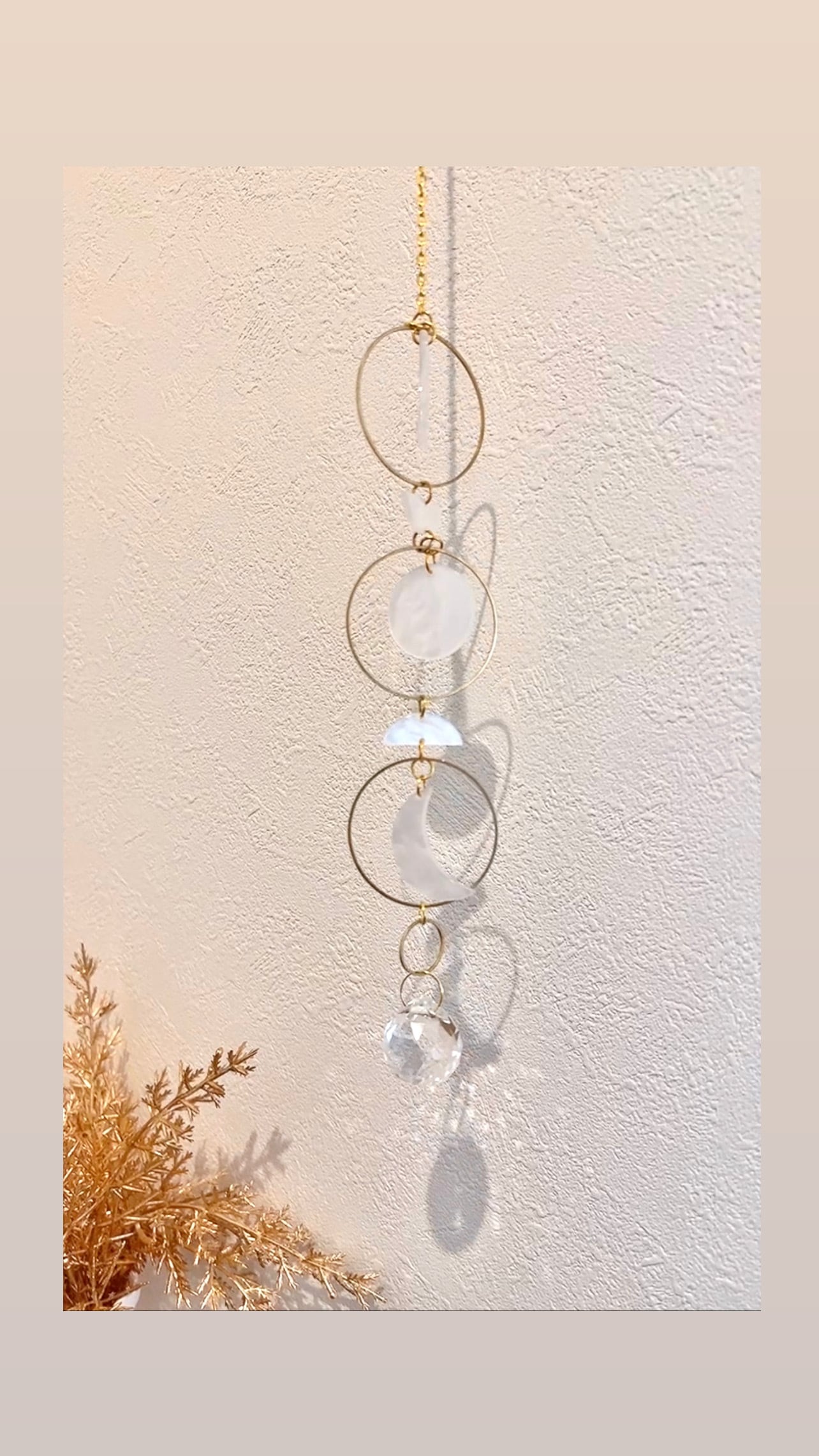 サンキャッチャー♡ハンドメイド「お日様とお月様とお星様♡」 サン